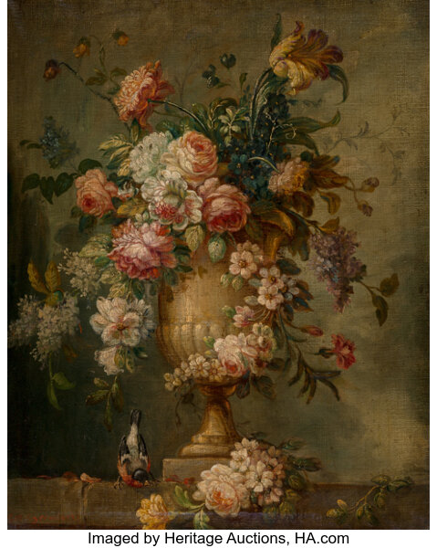 Franco Flemish School 18th Century . Still Life with Flowers in