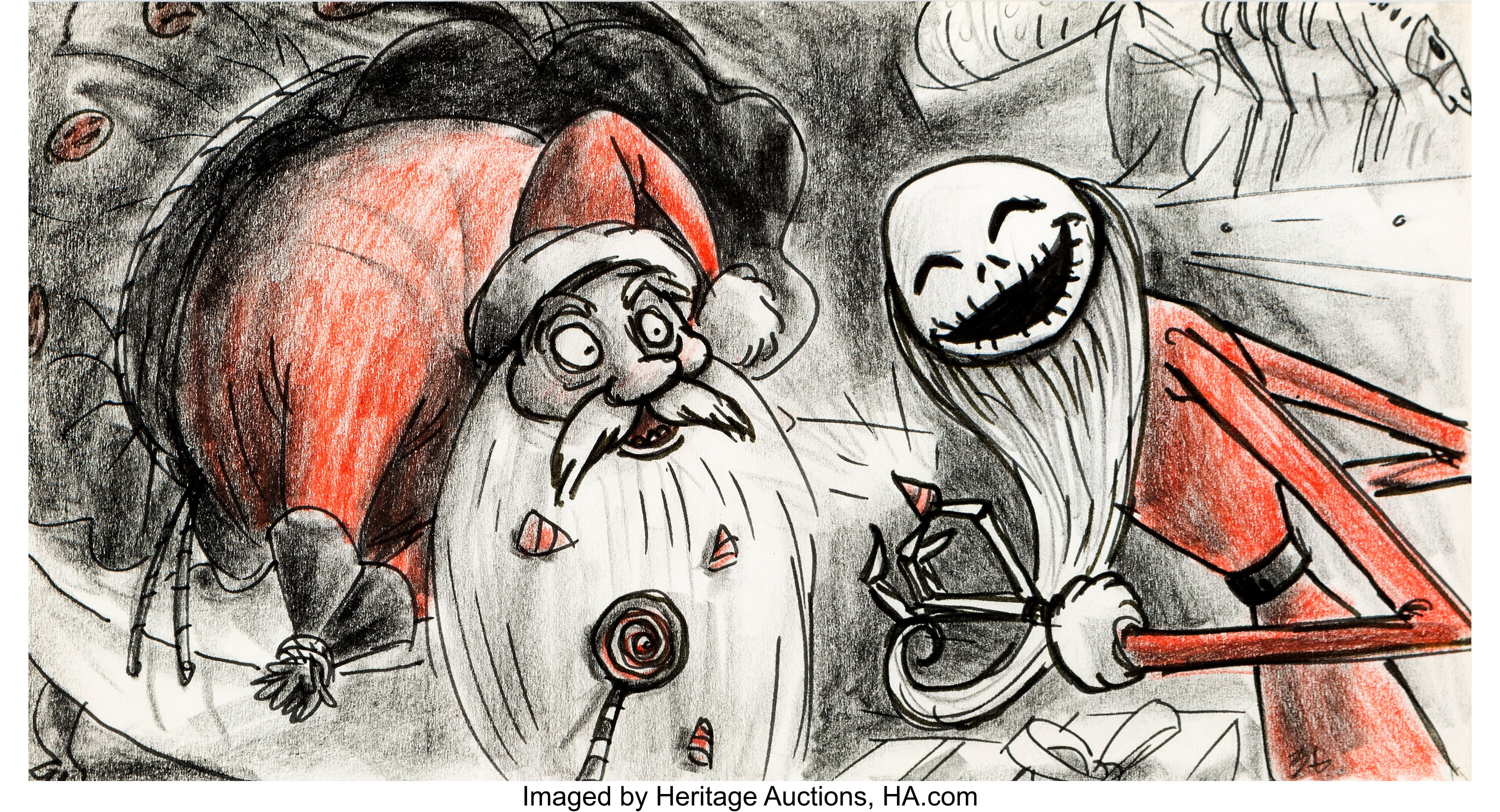 jack skellington santa claus drawing