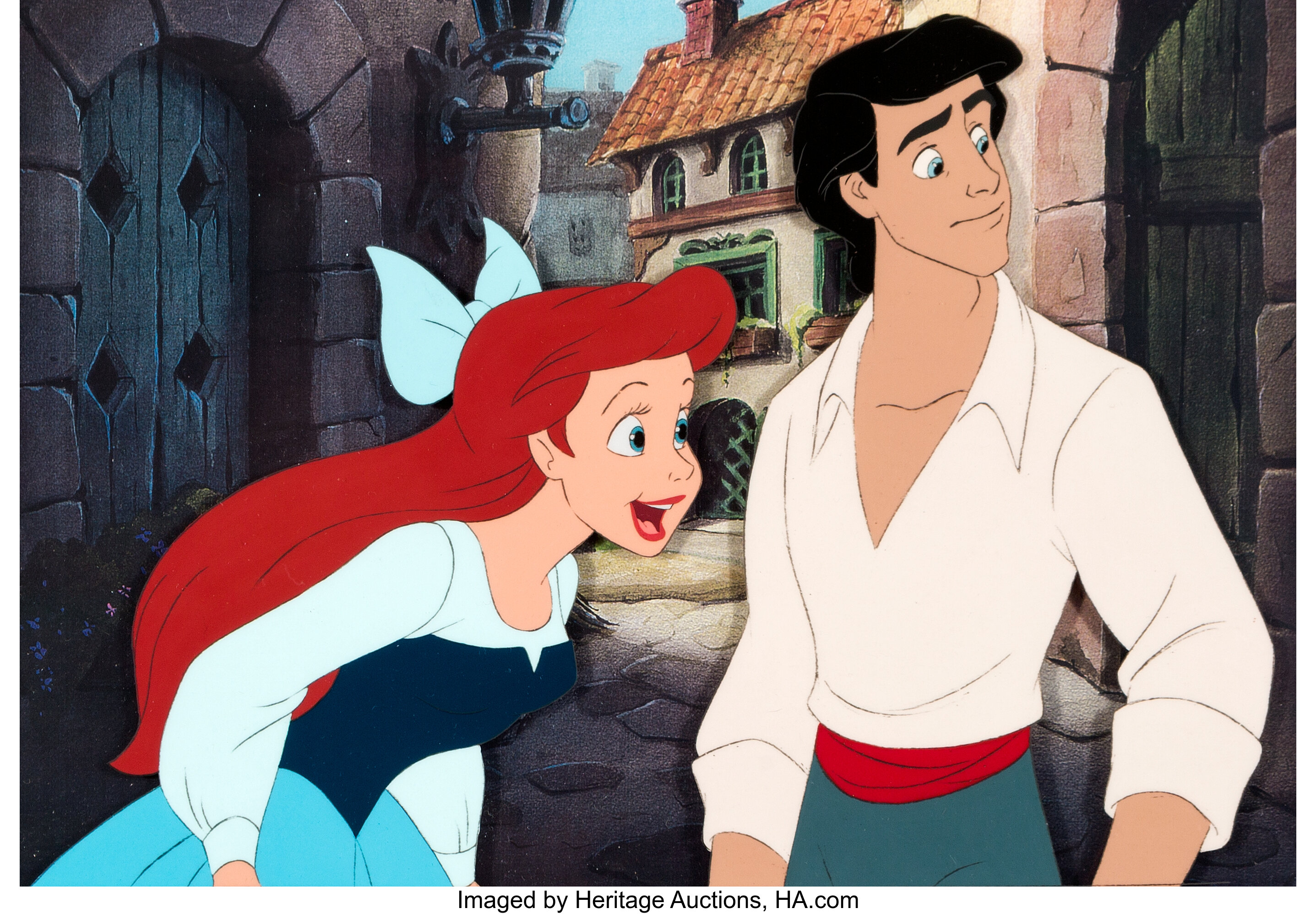 The Little Mermaid Ariel and Prince Eric Production Cel (Walt | Lot