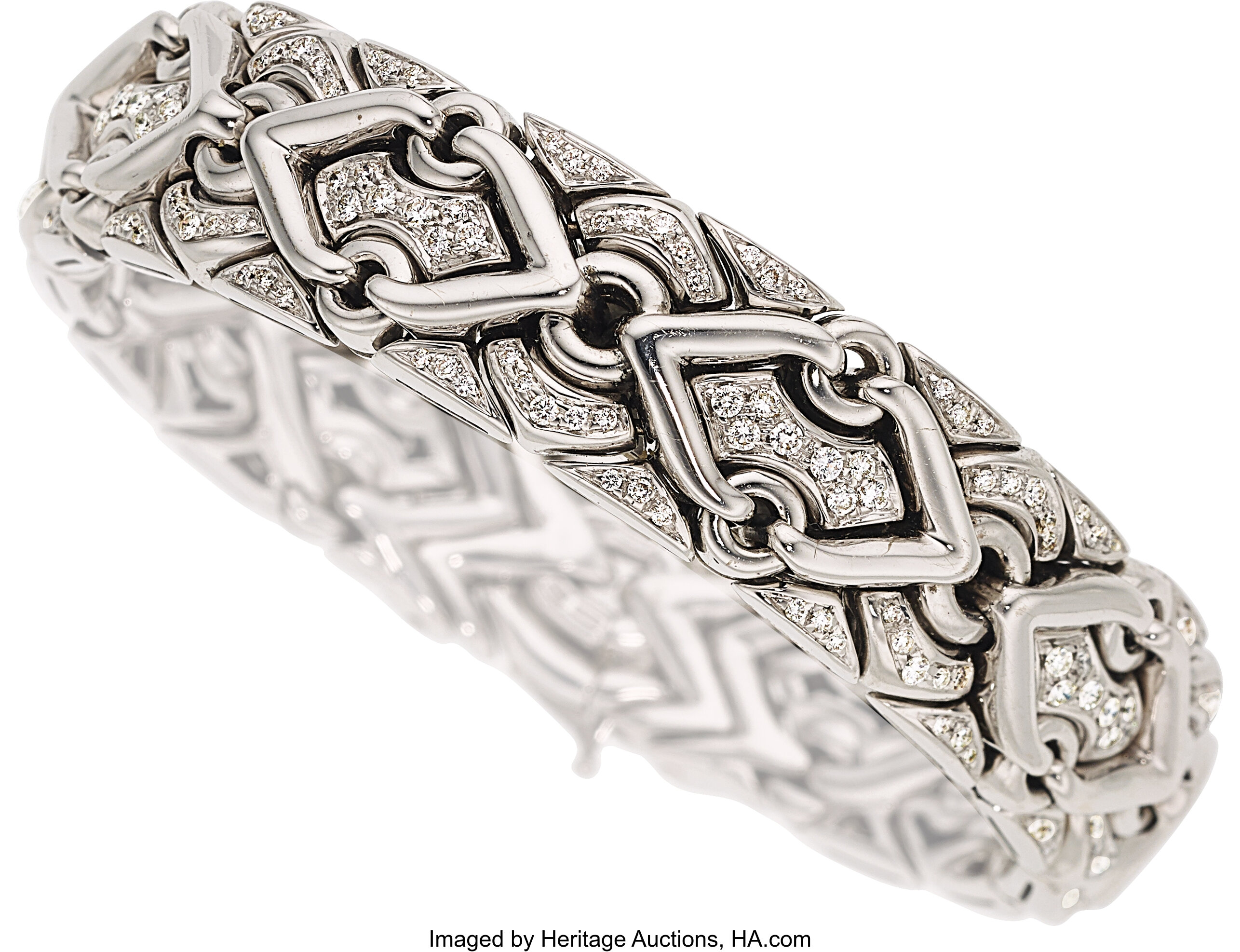 Diamond, White Gold Bracelet, Bvlgari. ... Estate Jewelry Bracelets | Lot  #55324 | Heritage Auctions