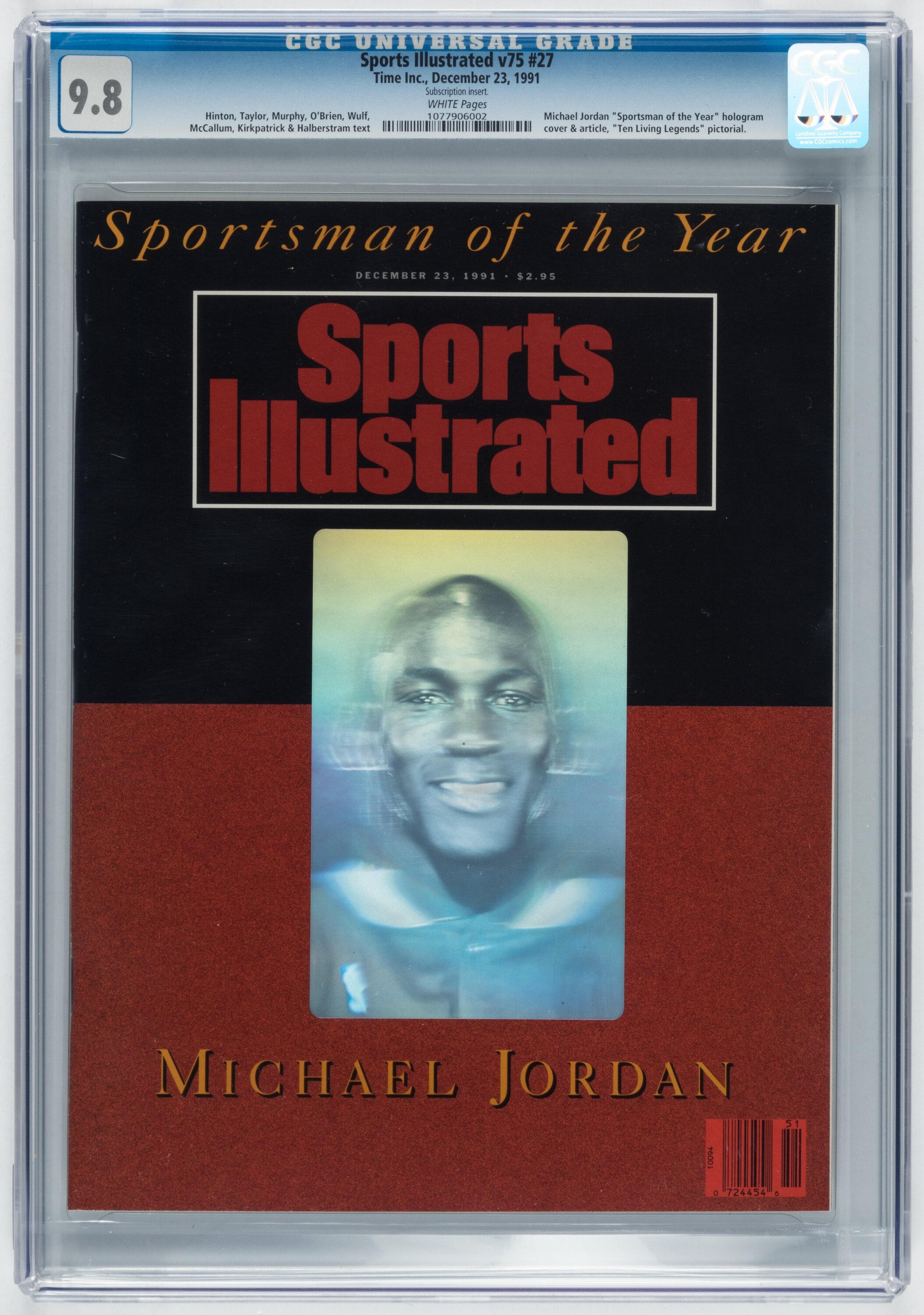 1991 Michael Jordan Sports Illustrated - CGC 9.8, None Higher