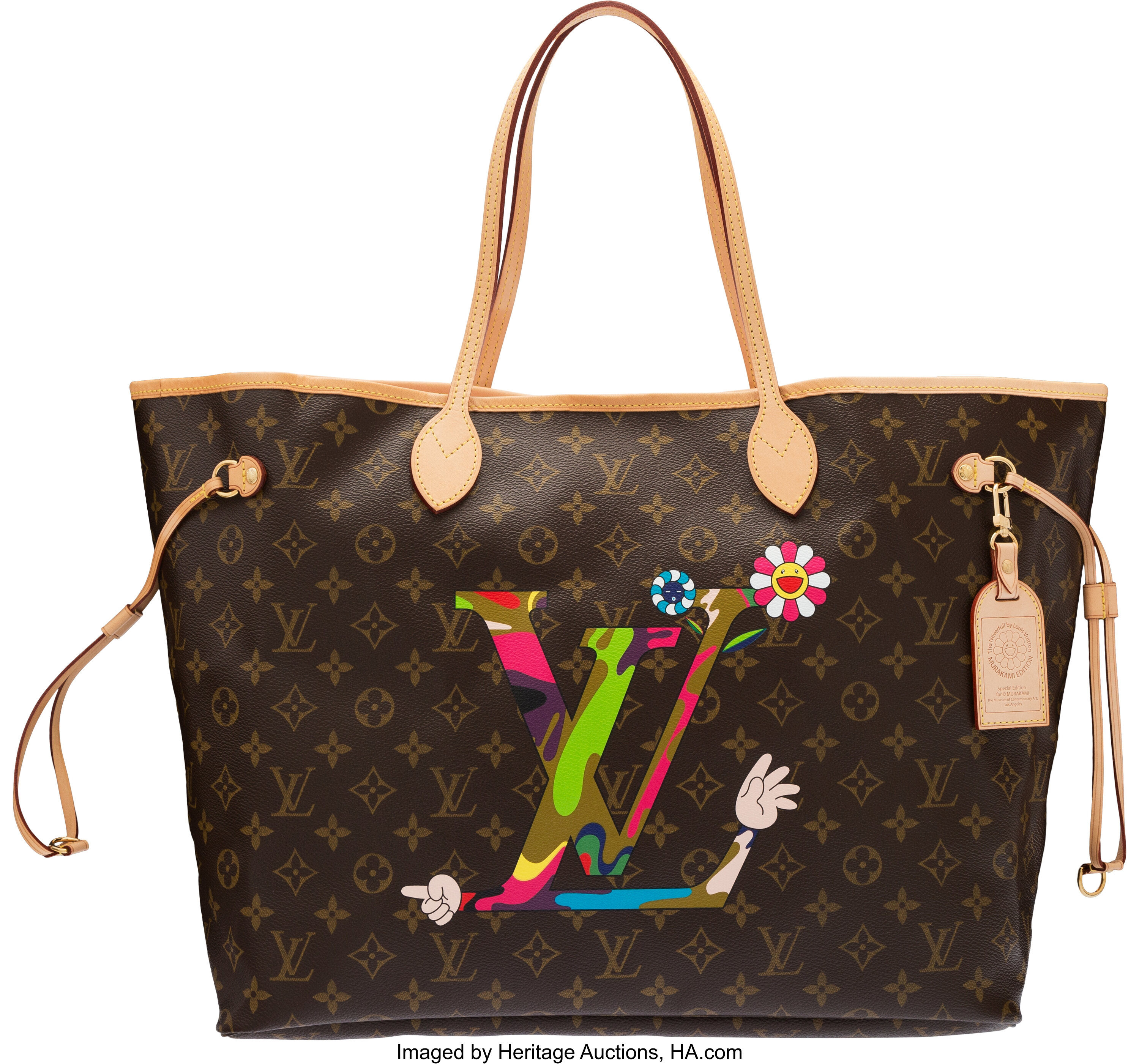 Louis Vuitton Limited Edition Takashi Murakami Neverfull GM Tote