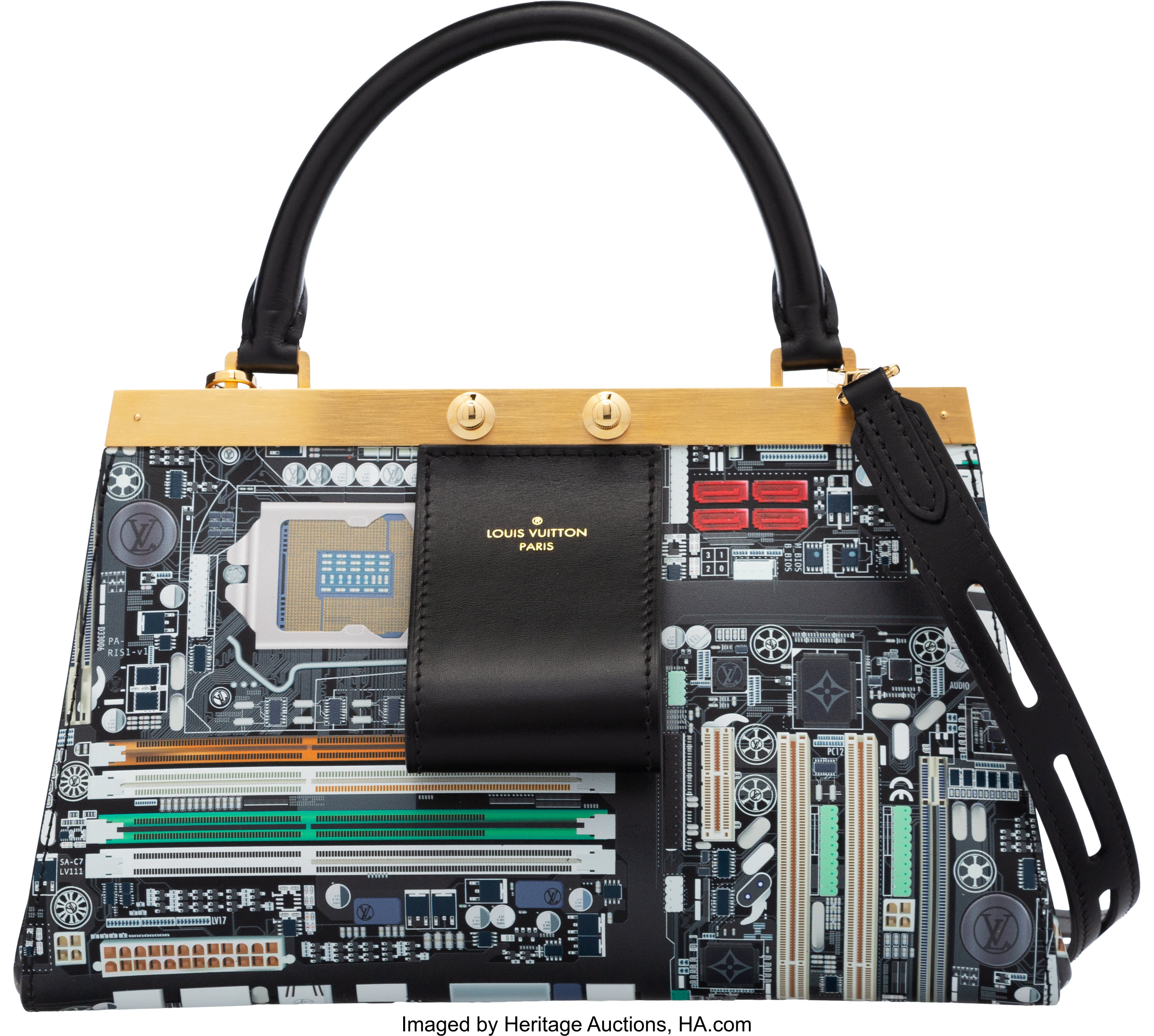 Louis Vuitton Limited Edition Motherboard Crown Frame Bag.