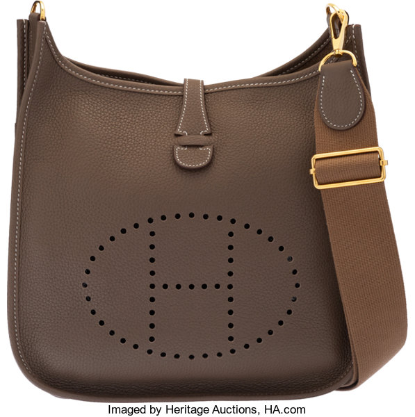 Sold at Auction: Hermès Gold Maurice Leather Evelyne TPM Bag with Palladium  Hardware U, 2022 Cond