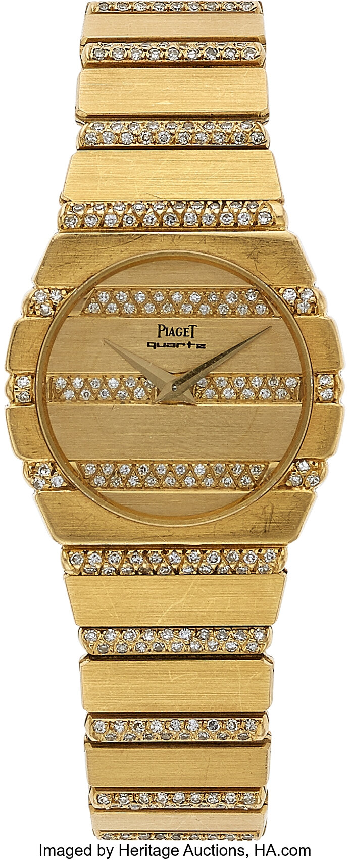 Piaget Lady s Diamond Gold Polo Watch . Estate Jewelry