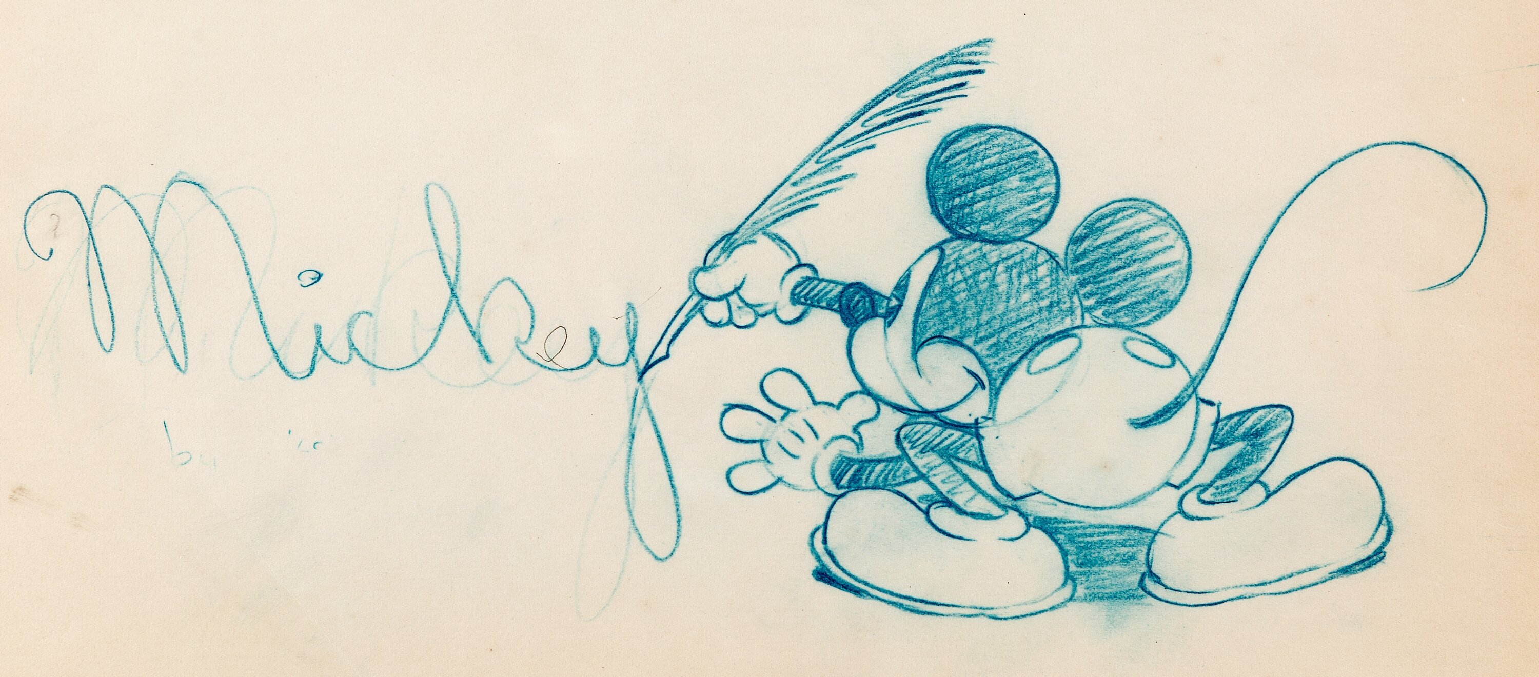 Mickey Mouse Sketch, Walt Disney Print