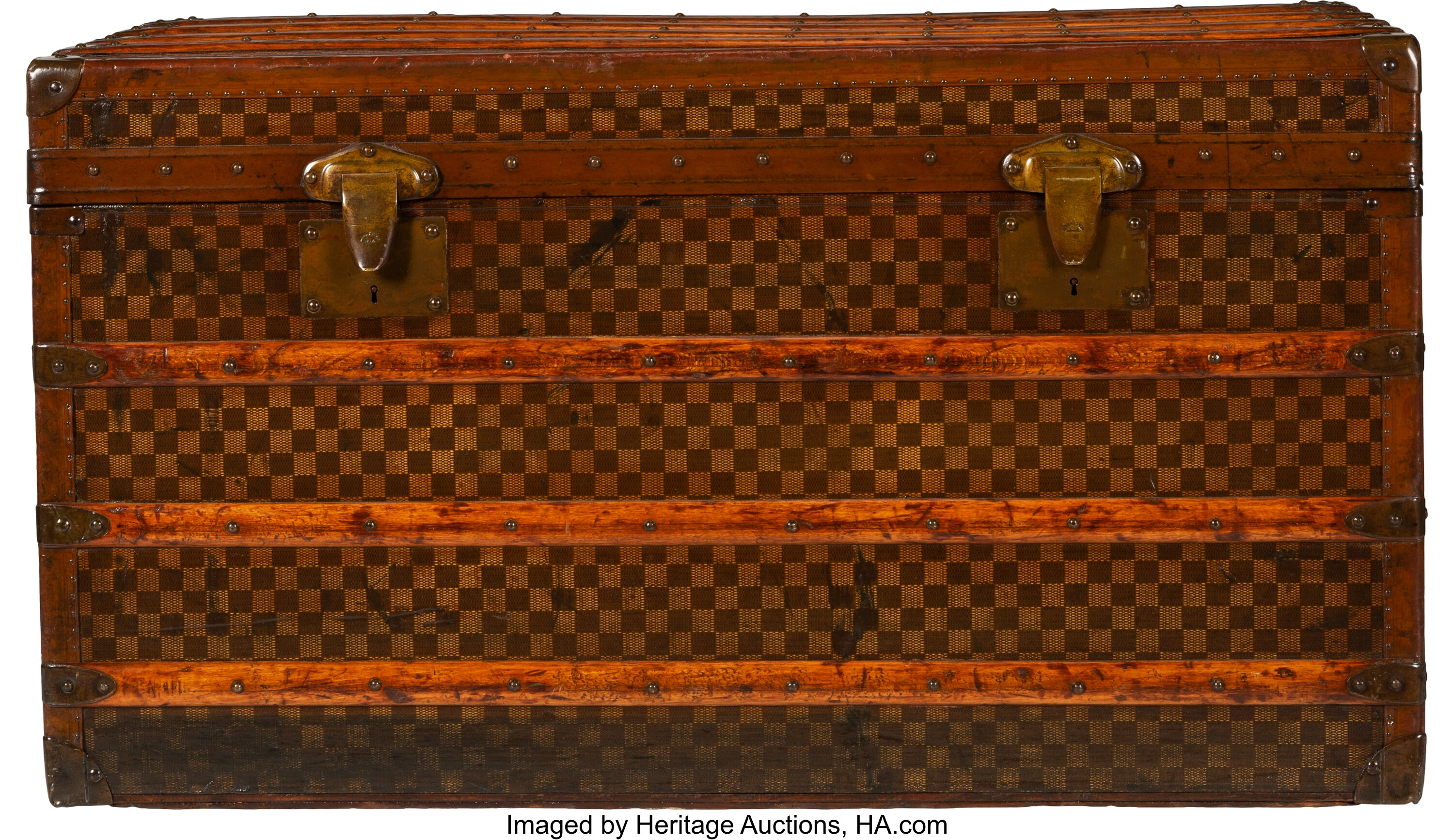 ANTIQUE MULTNOMAH BAGGAGEMAN PROOF STEAMER TRUNK W/KEY - McClain Auctions  Hawaii