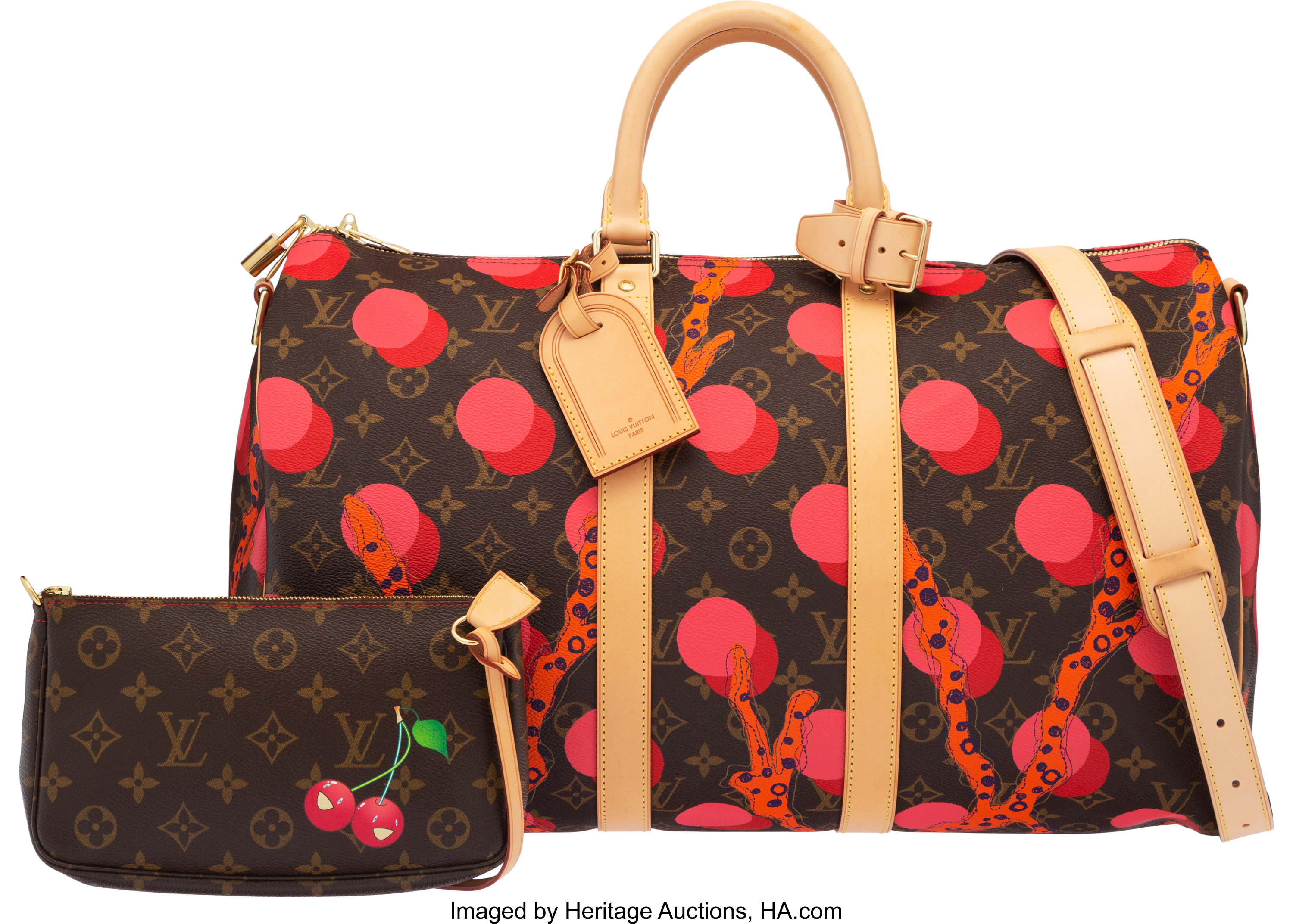 Louis Vuitton Limited Edition Cerise Keepall 45 Travel Bag - Yoogi's Closet