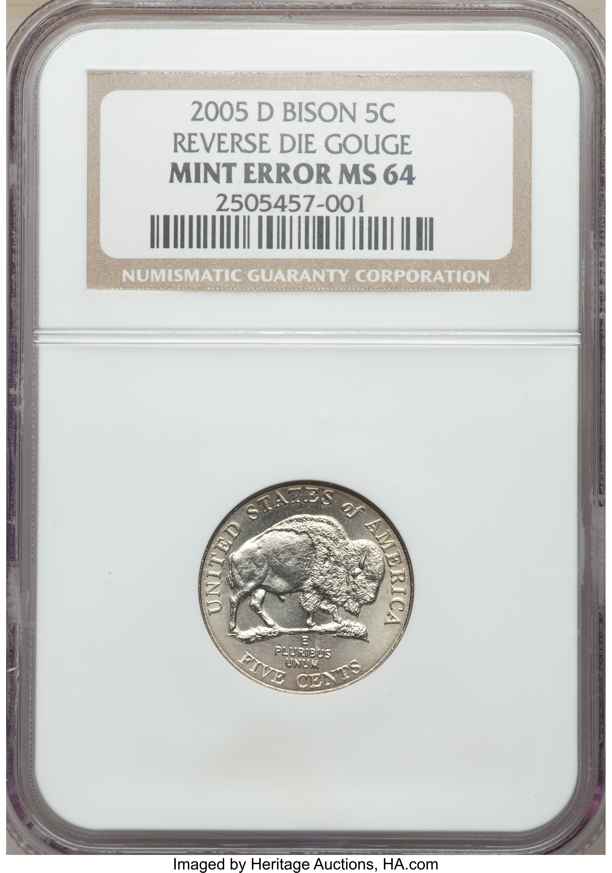 2005 bison nickel errors