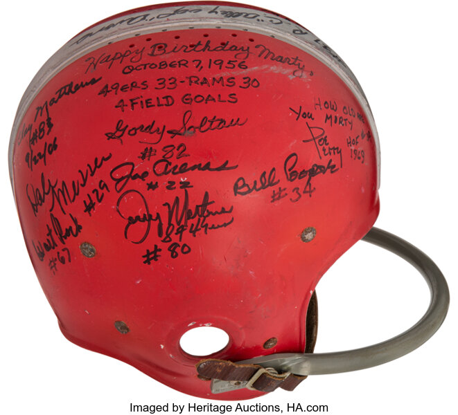 Past Time Sports: 1950 San Francisco throwback Football Helmet</b></font>