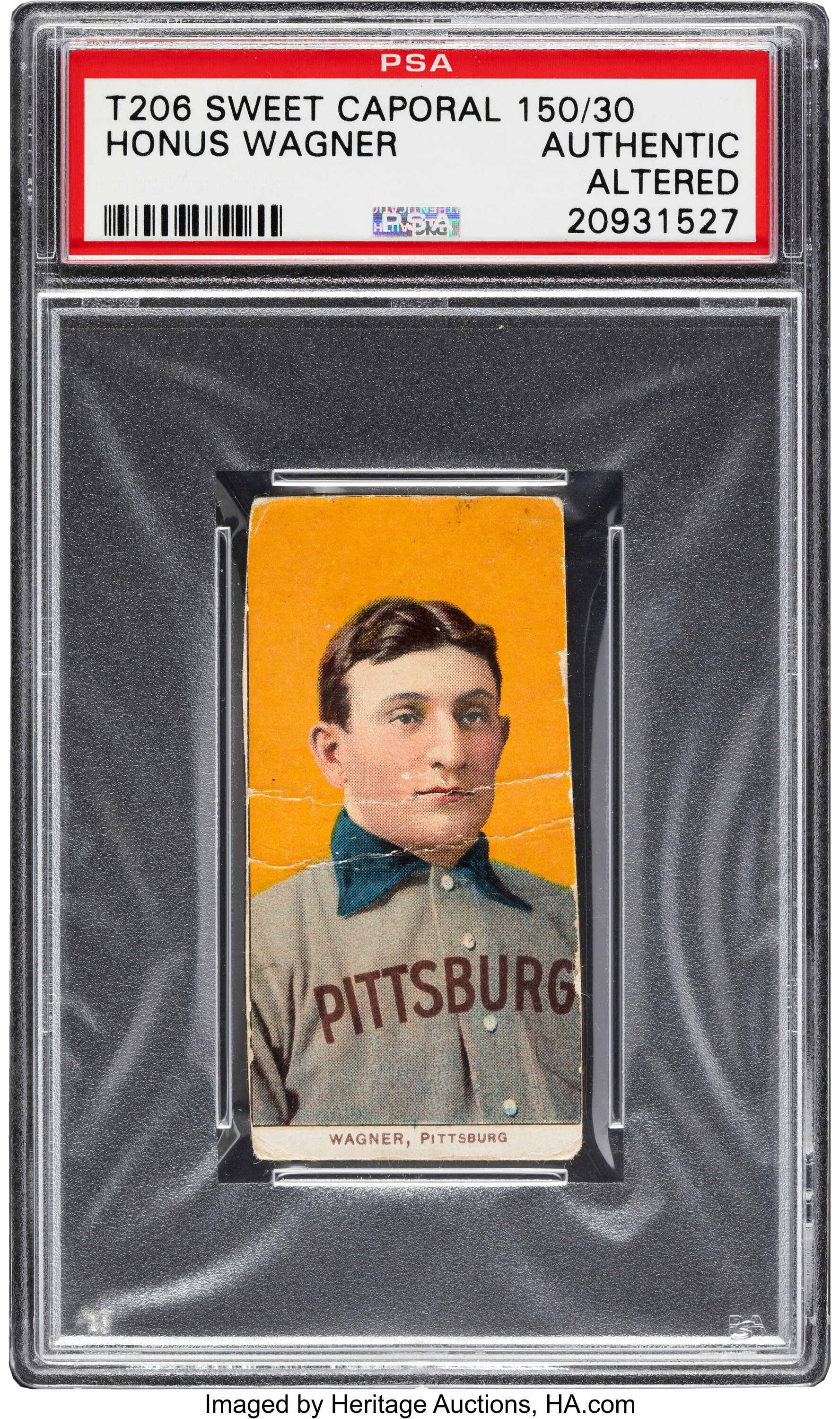 Rare 1909 Honus Wagner baseball card up for auction