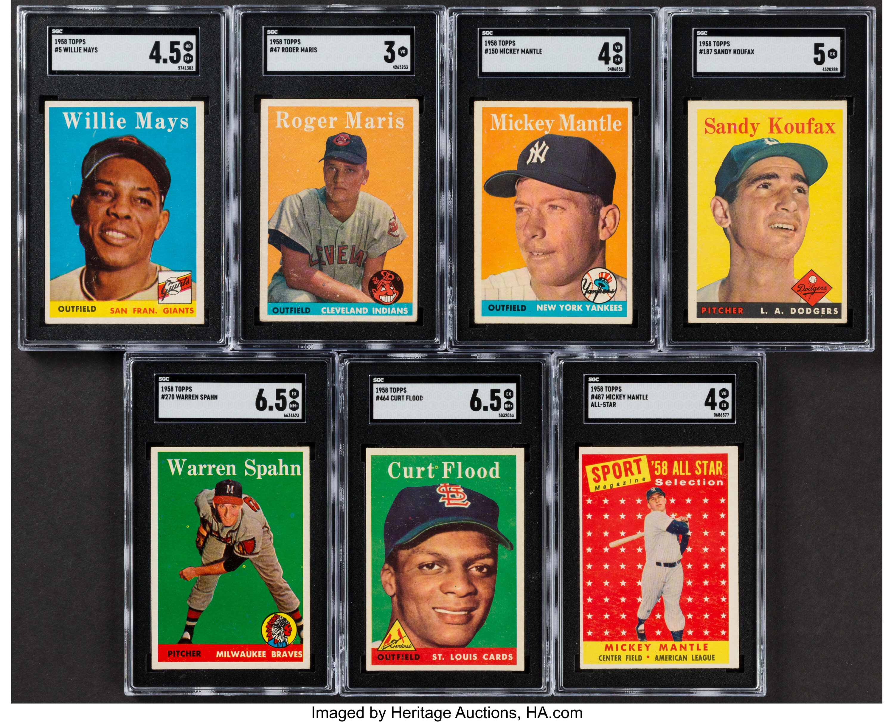 1958 Topps Baseball Complete Set (494) - Featuring (7) PSA-Graded