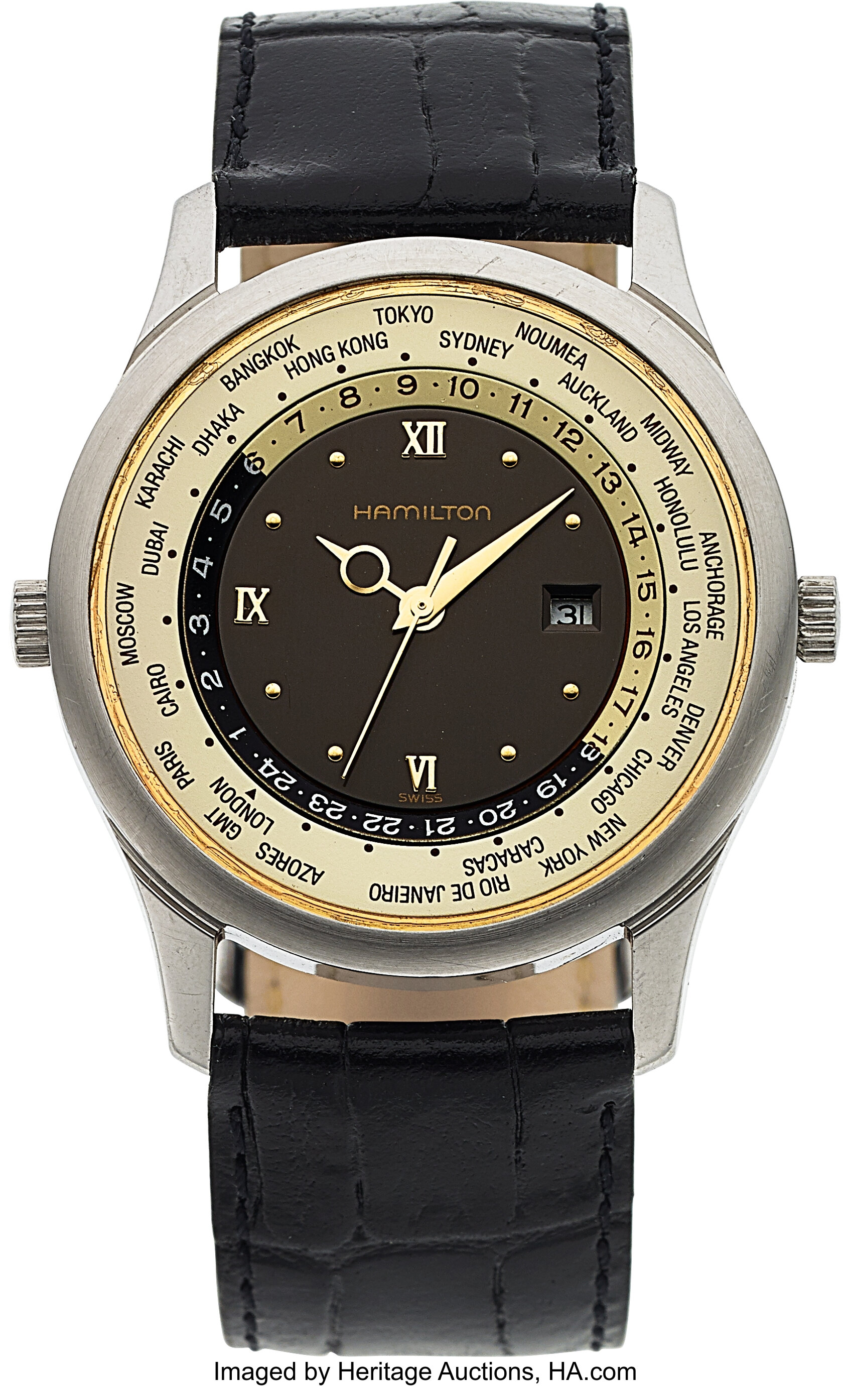 Hamilton world time discount watch