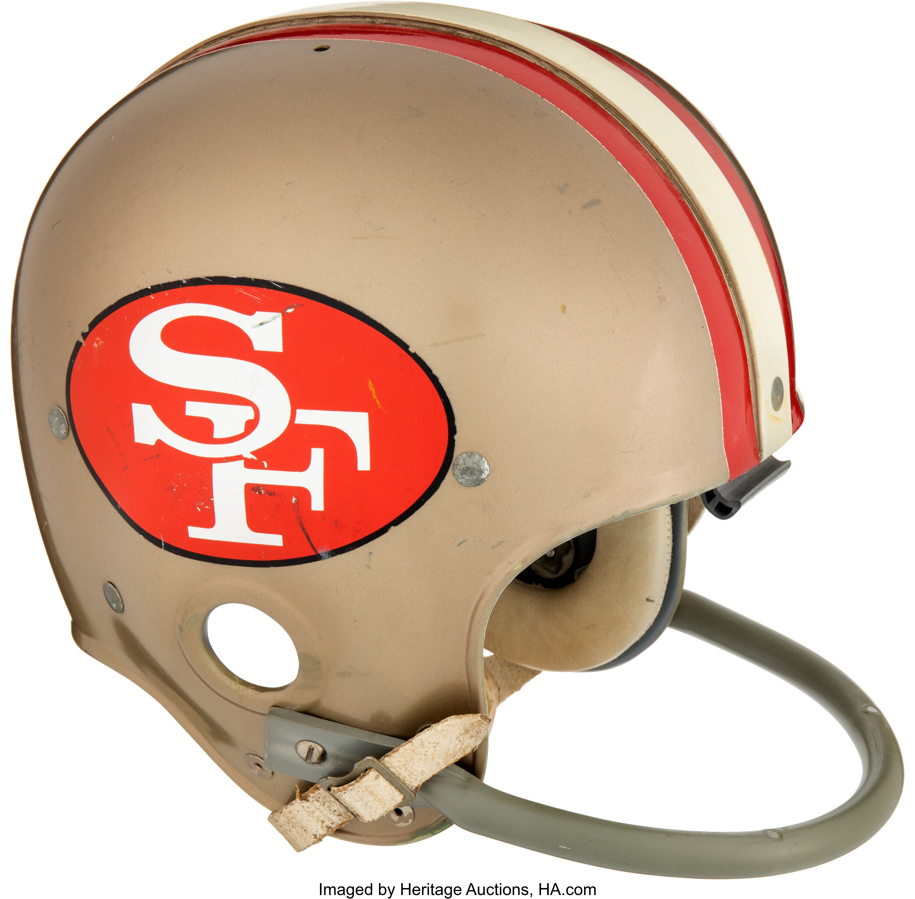 Mid 1960's George Mira Game Worn San Francisco 49ers Helmet