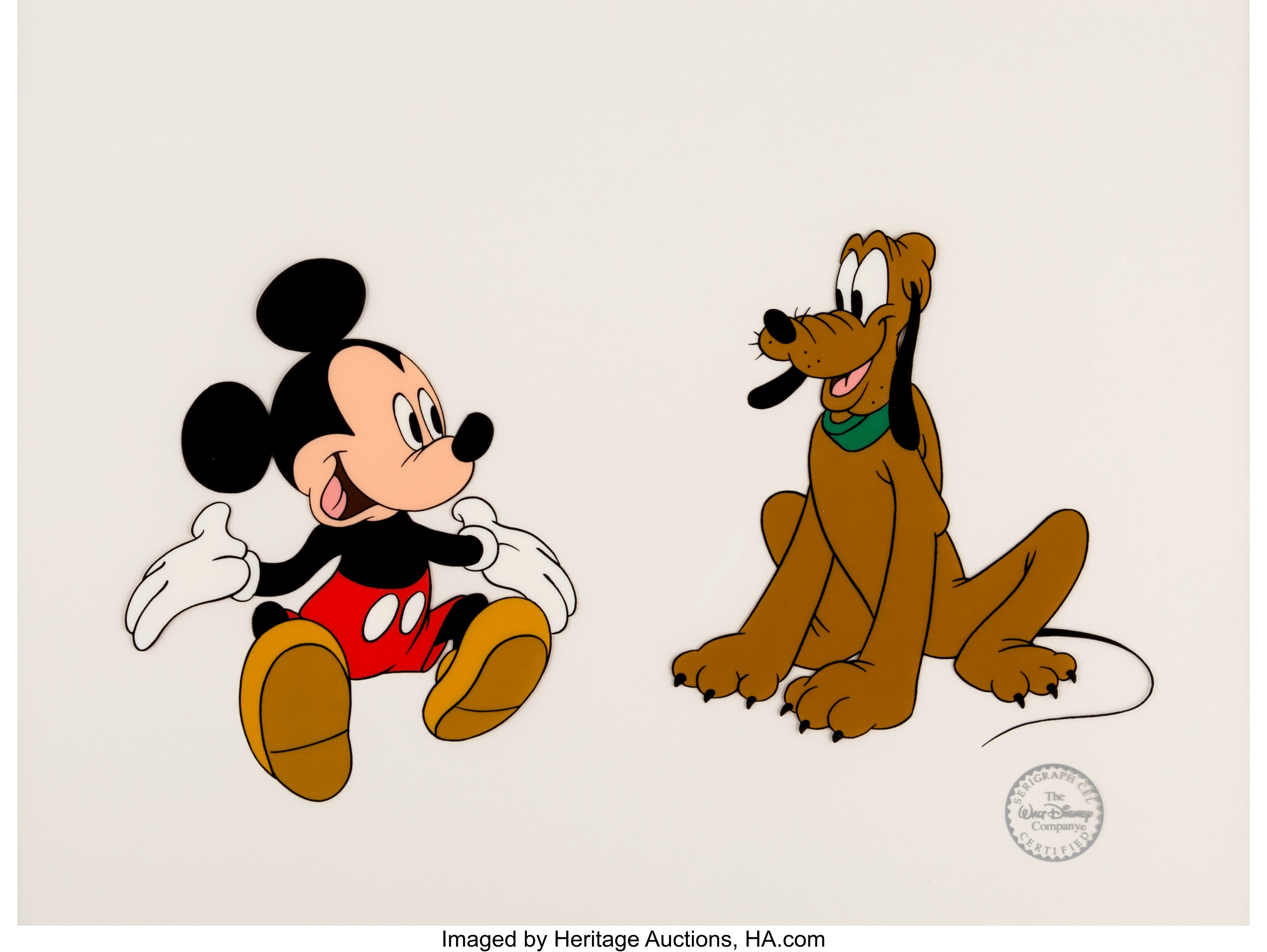 Mickey Mouse and Pluto Sericel/Serigraph (Walt Disney, c. 1992 ...