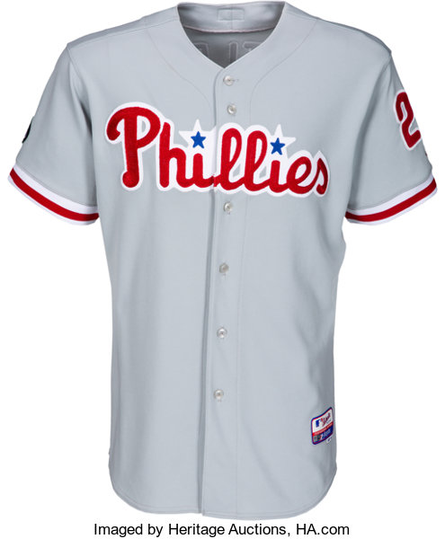 2010 Chase Utley Game Worn & Signed Philadelphia Phillies Jersey