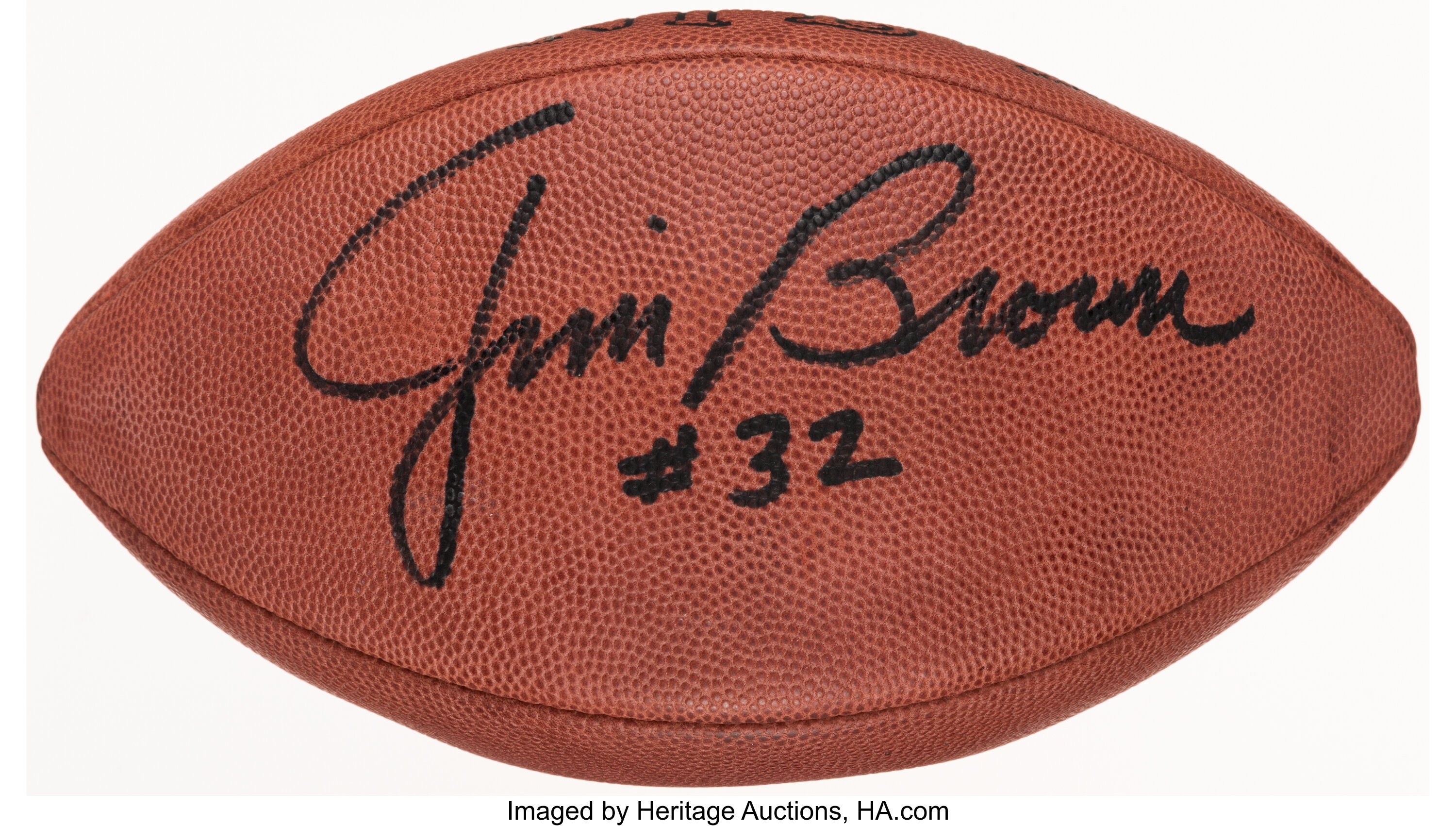 jim brown signed football