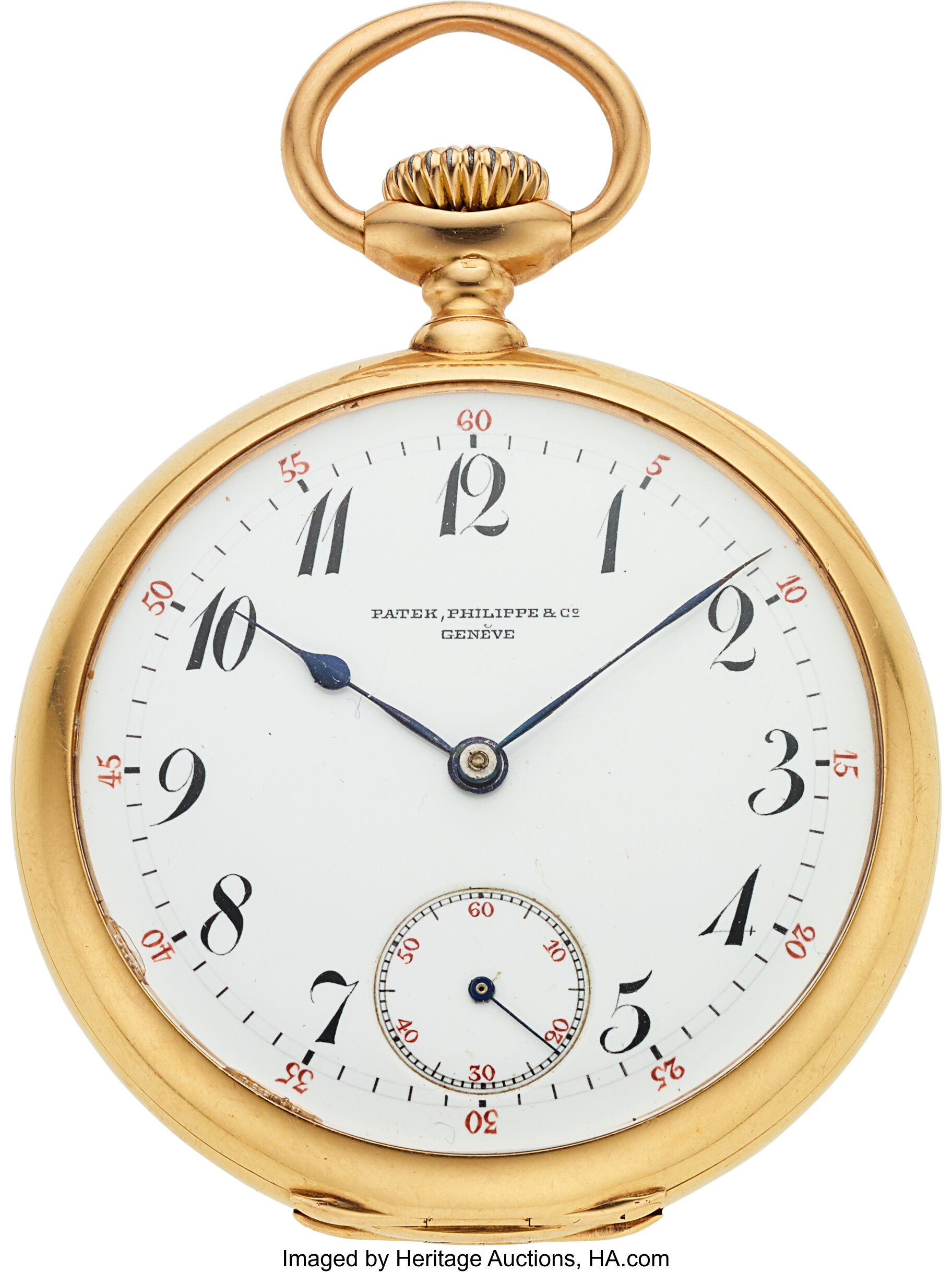 Antique Patek Philippe & Co Geneve Pocket Watch in 18k Rose Gold