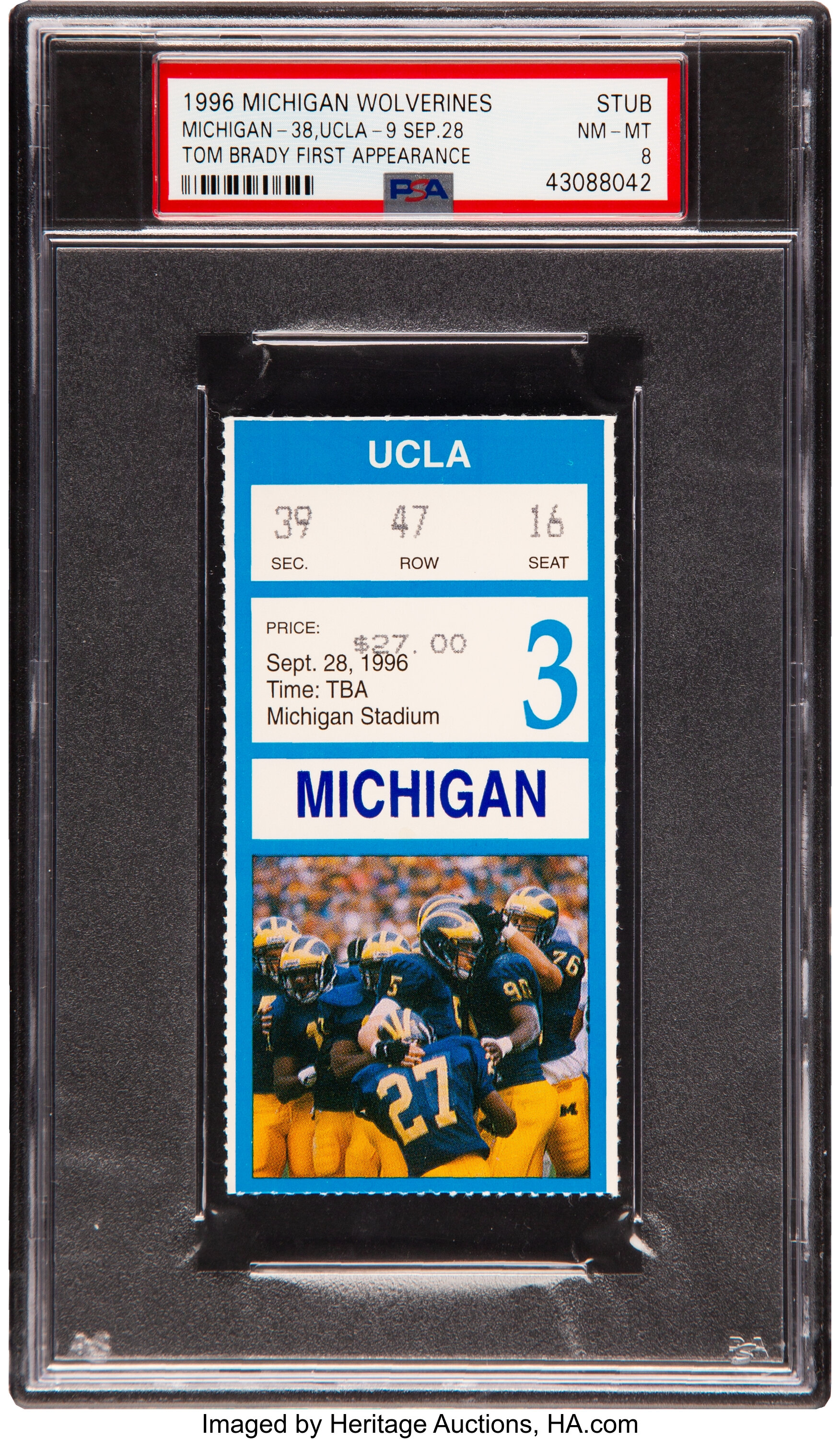 1996 UCLA Michigan Tom Brady 1st Pass 