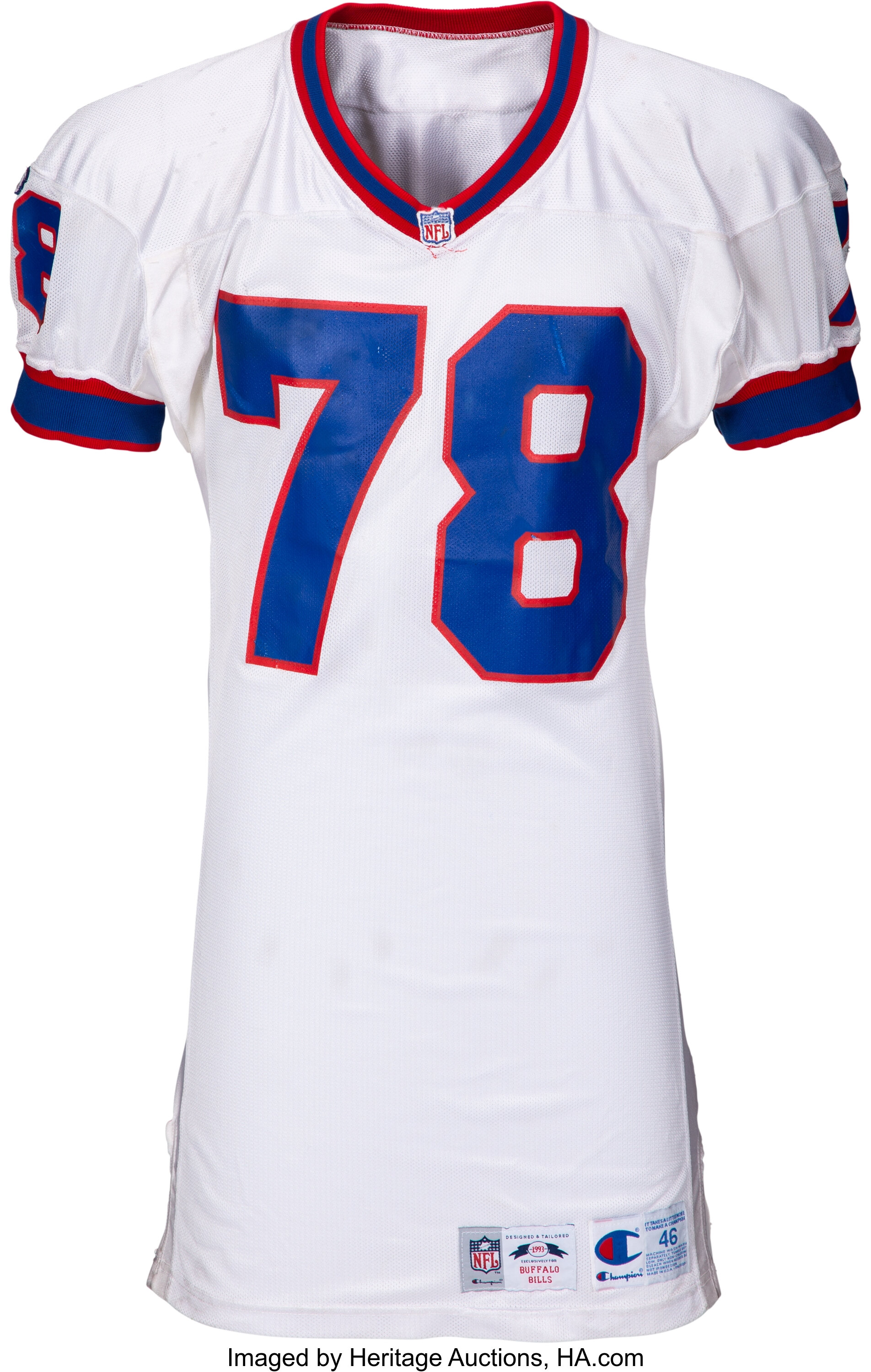 Circa 1993 Darryl Talley Game Worn & Signed Buffalo Bills Jersey, Lot  #59519