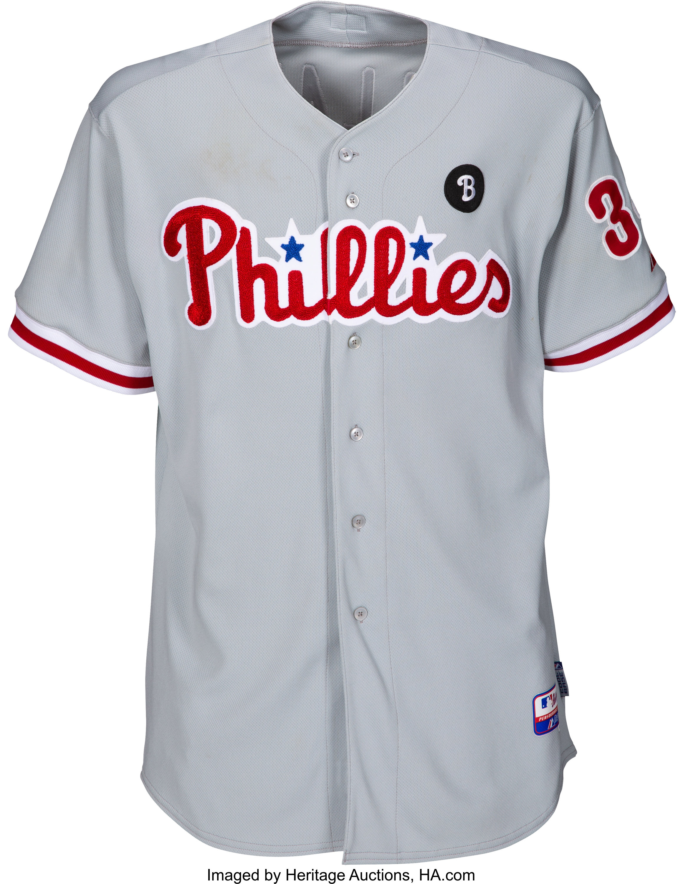 2011 Roy Halladay Game Worn & Signed Philadelphia Phillies Jersey,, Lot  #53490