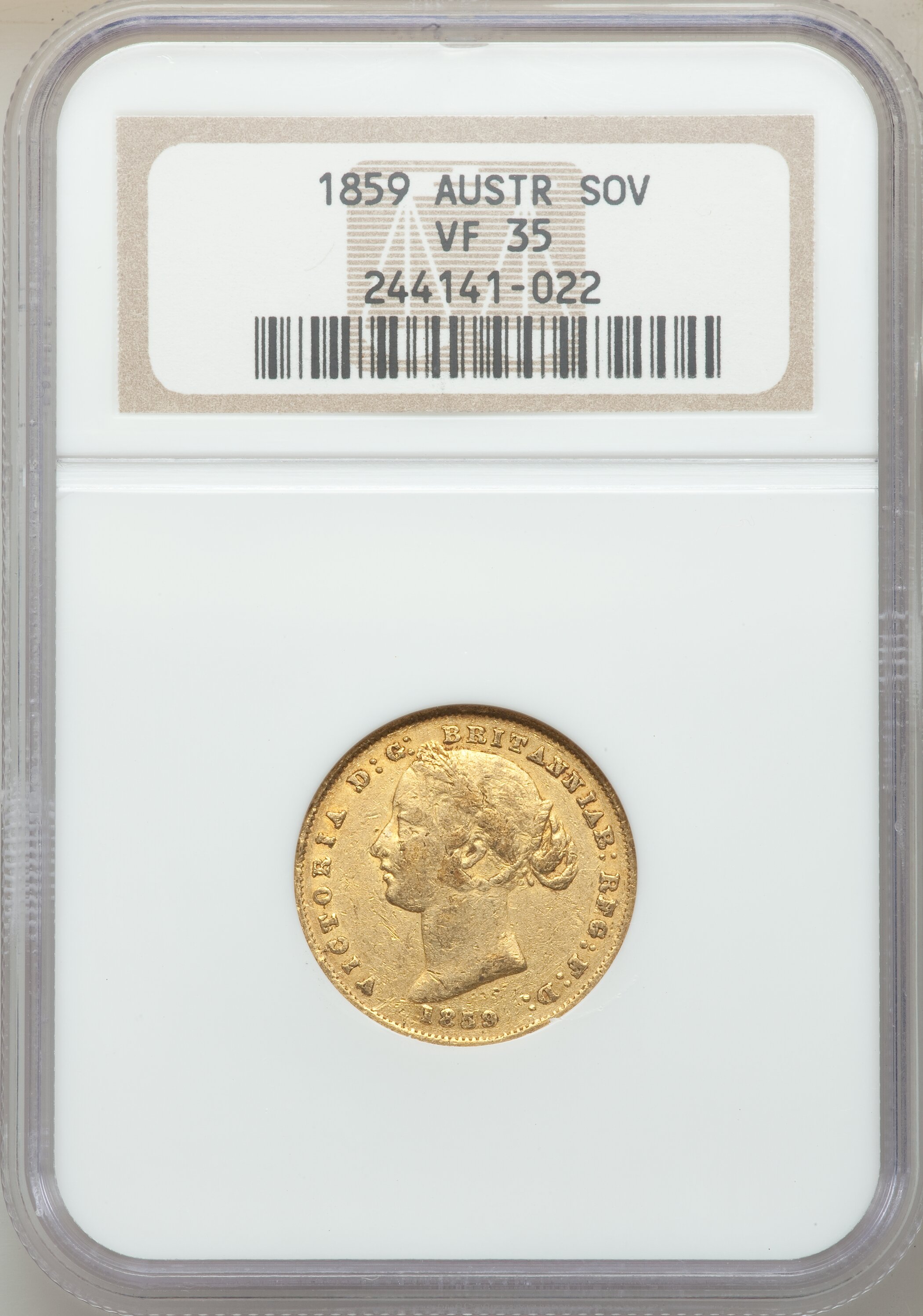 Australia: Victoria gold Sovereign 1859-SYDNEY VF35 NGC,... | Lot ...