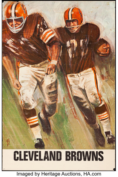 Cleveland Browns NFL Monster Runing Back Poster