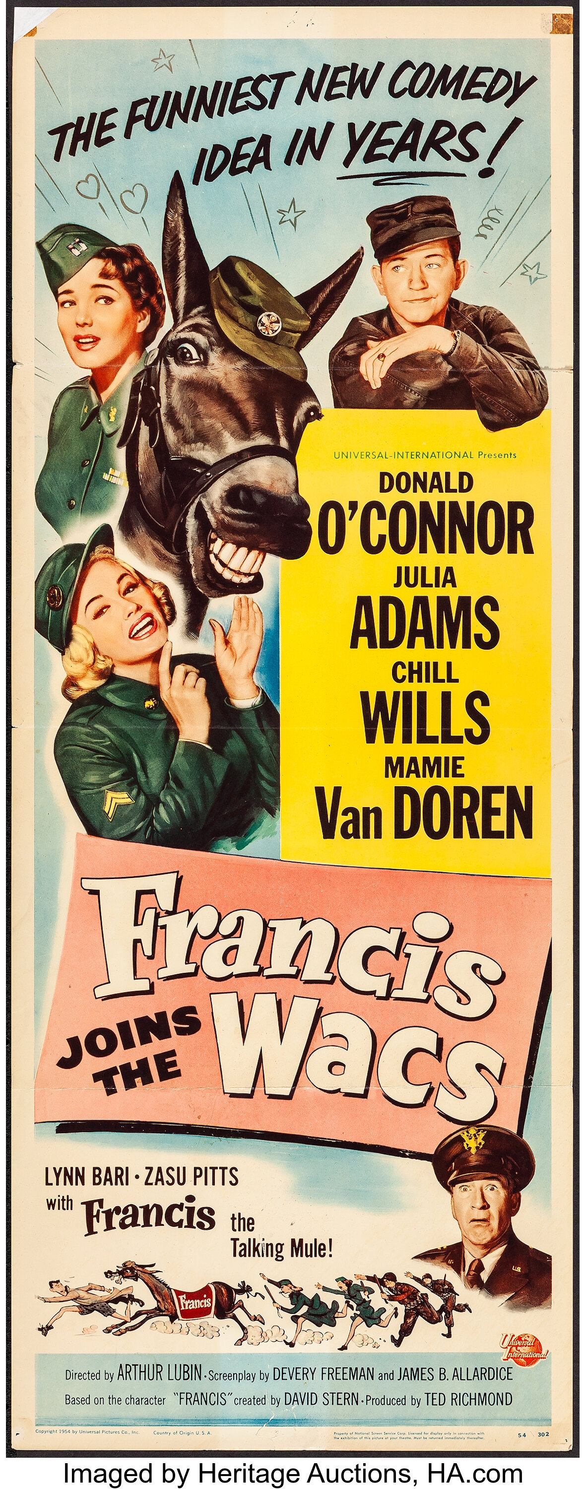 Francis Joins the WACS (Universal International, 1954). Folded, | Lot ...