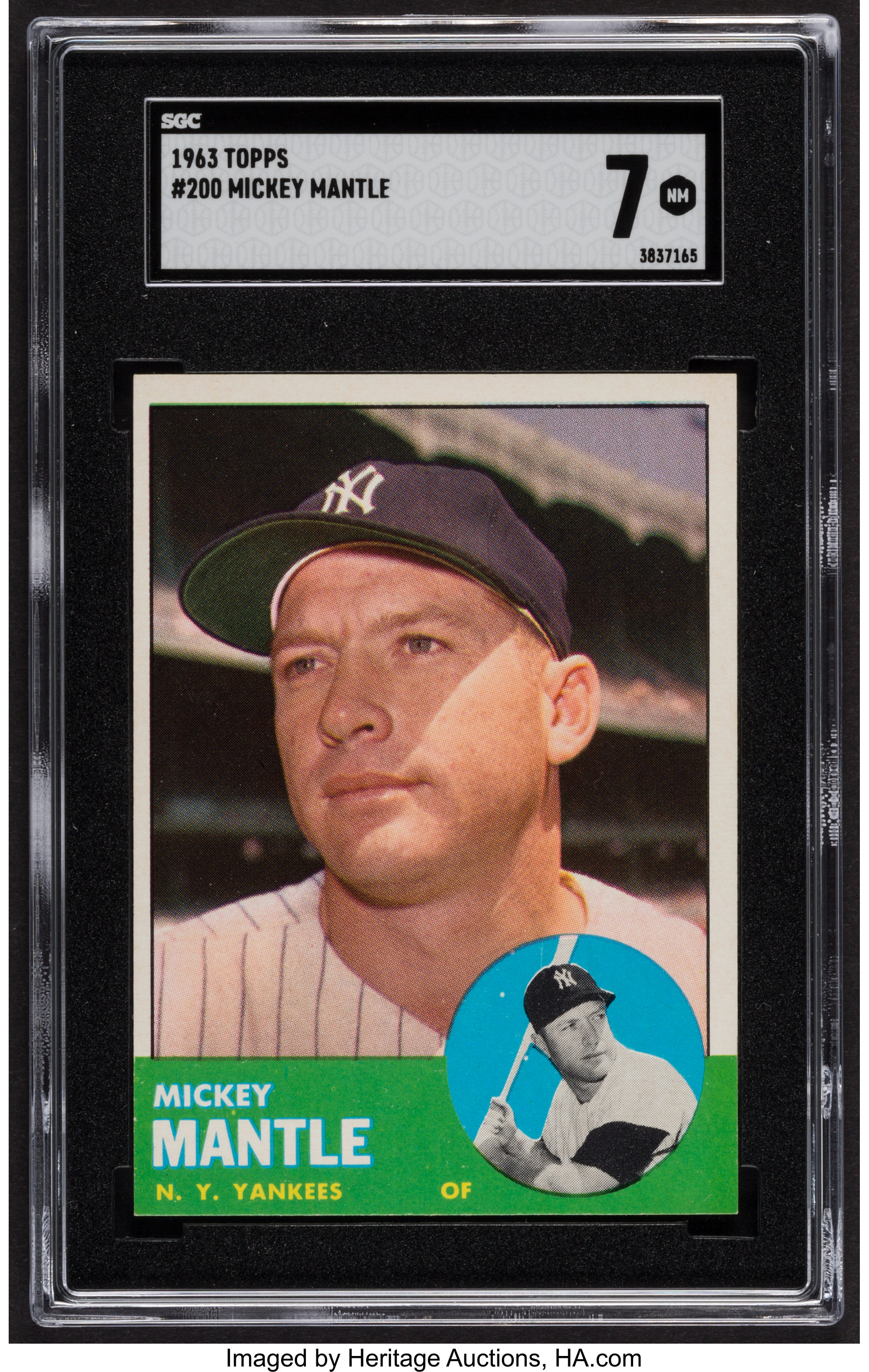 Mickey Mantle 1963 Topps Baseball Card #200