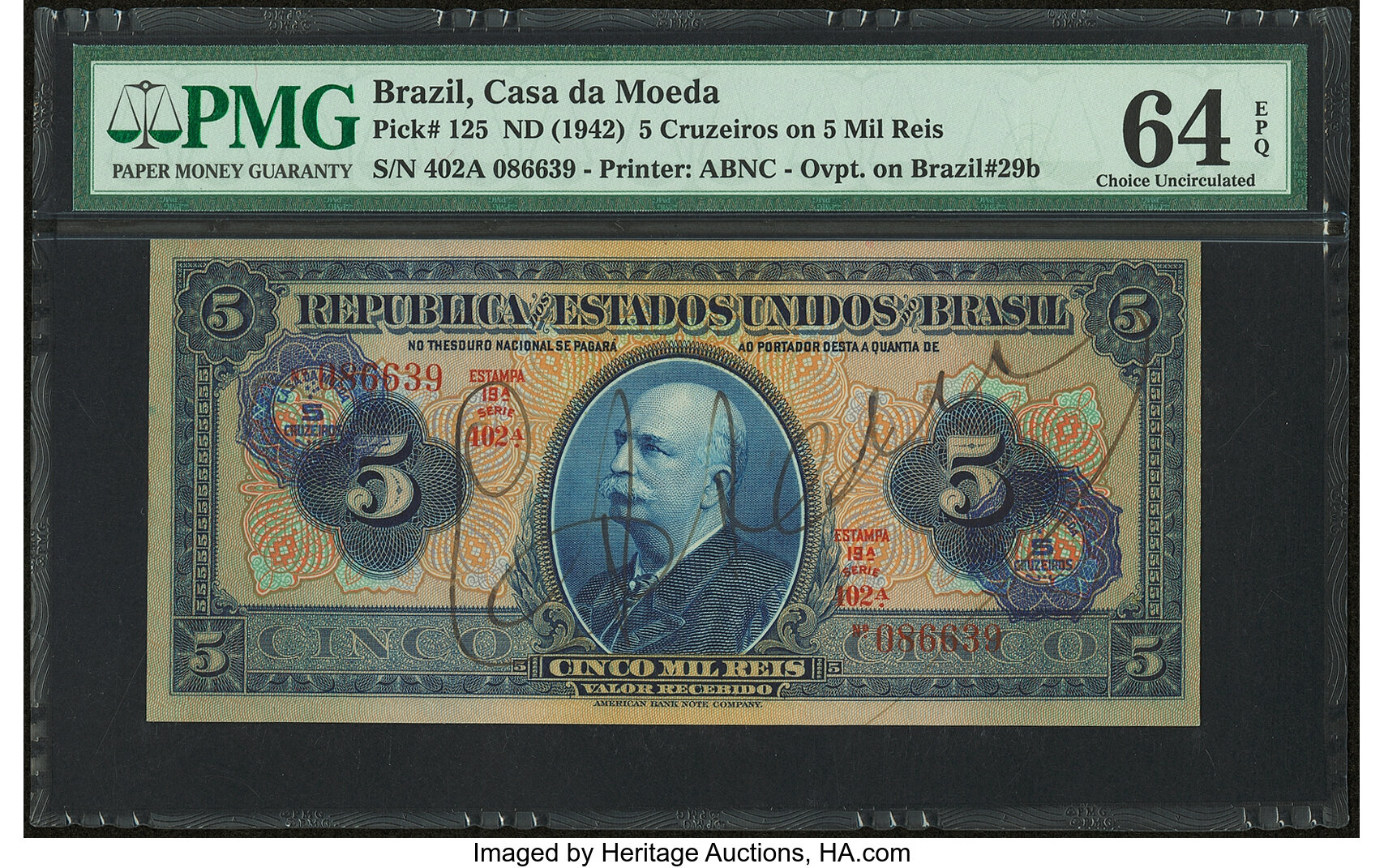 Brazil 5 Cruzeiros - Banknote - Uncirculated - Paper Money