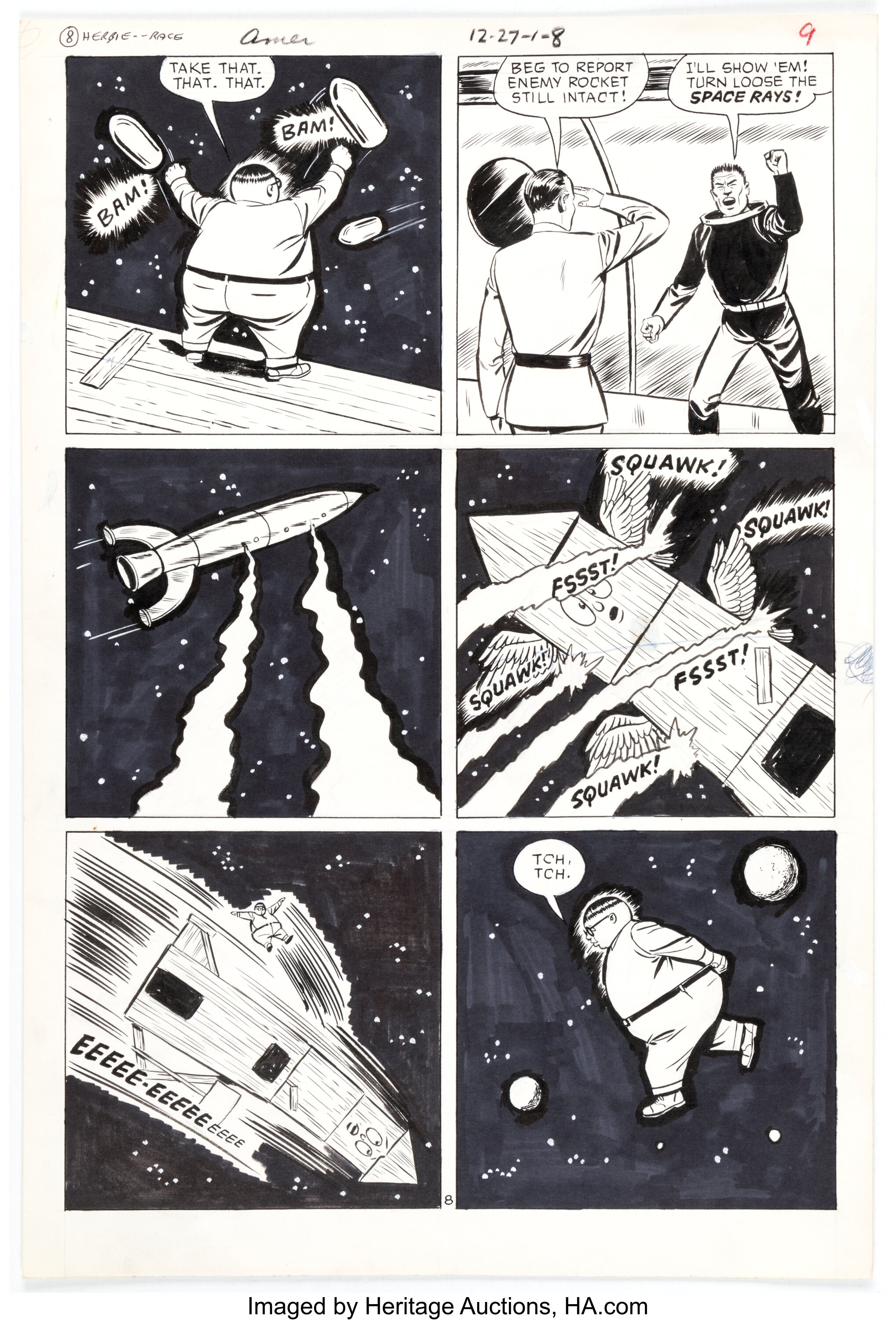 Ogden Whitney Herbie #19 Story Page 8 Original Art (ACG, 1966 ...