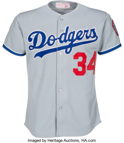 1984 Fernando Valenzuela Game Worn Los Angeles Dodgers Jersey., Lot  #53468