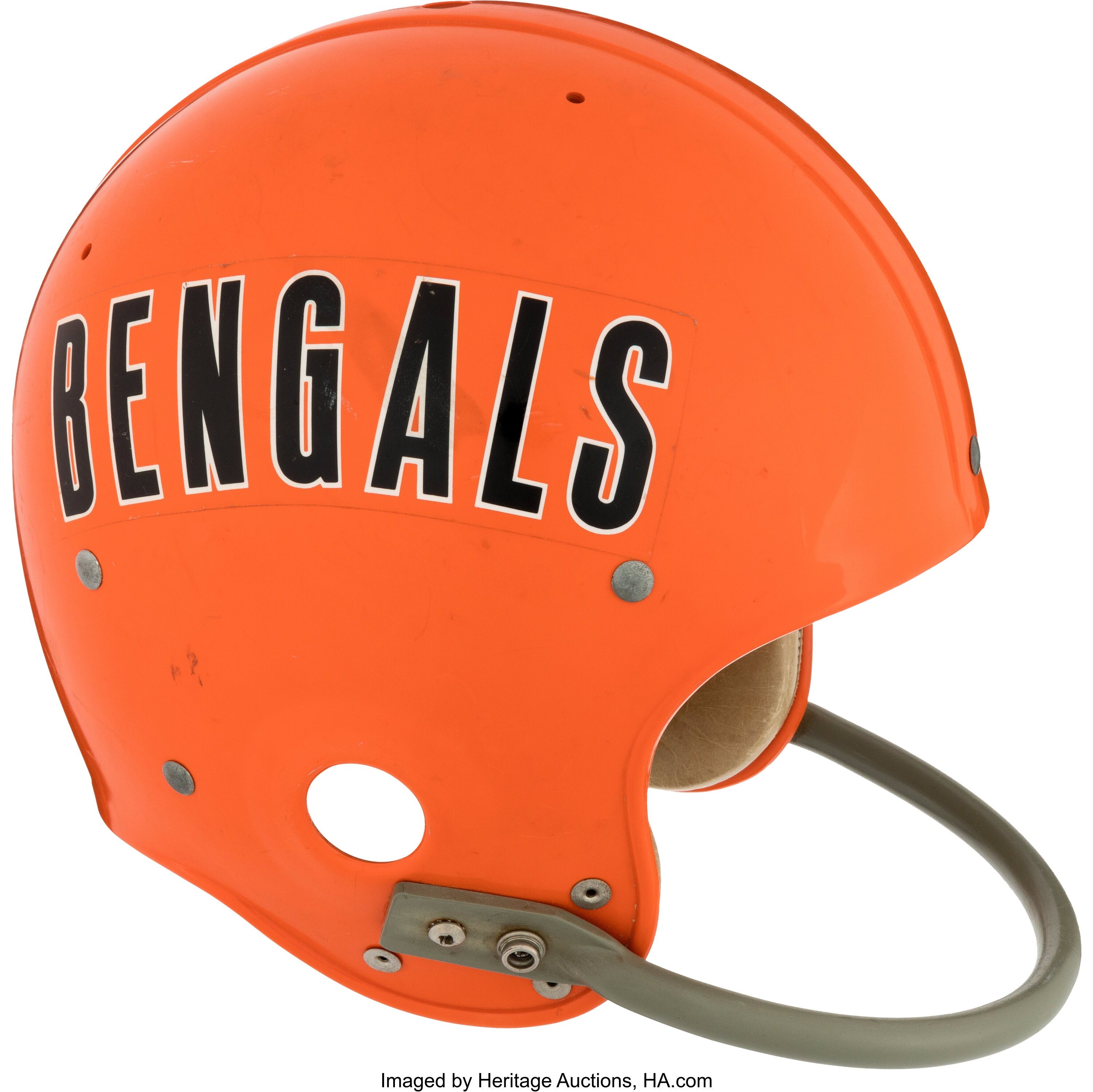 bengals leather helmet