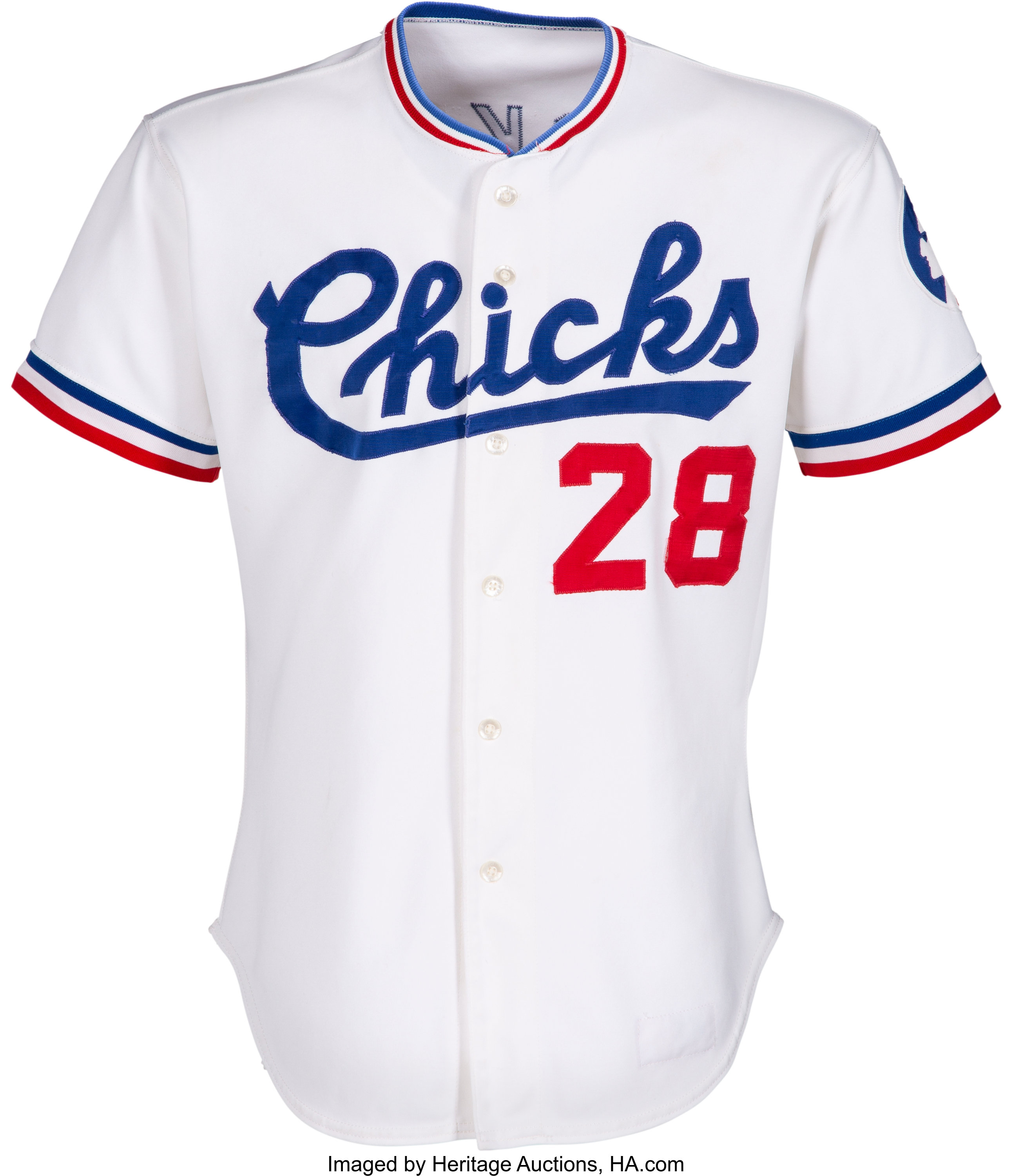 1944 Replica Memphis Chicks Home Pinstriped Baseball Jersey Includes Patches