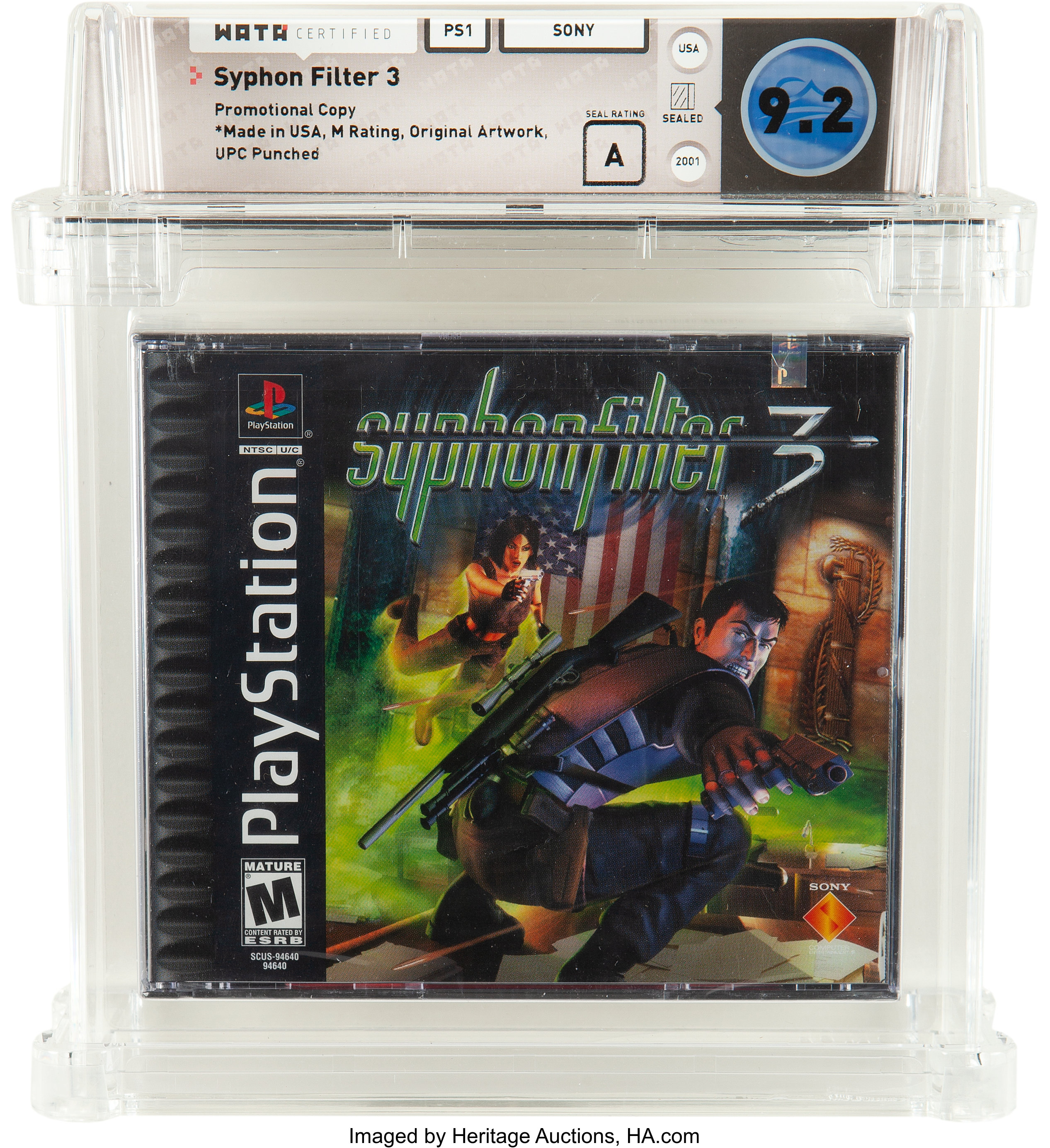 Syphon Filter 3 [9/11 American Flag Cover, First Release,, Lot #93065