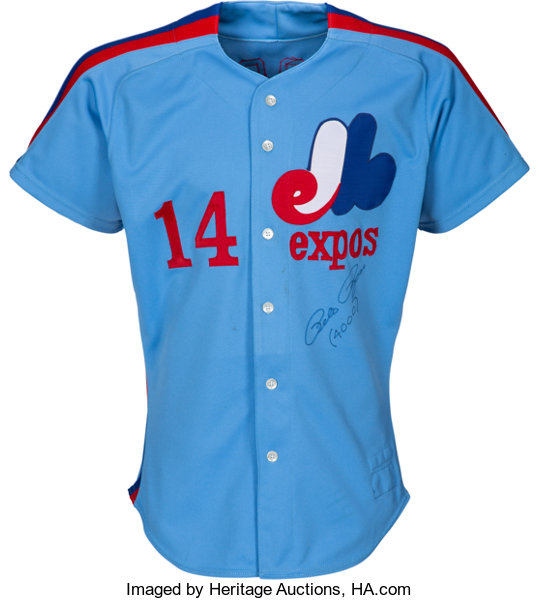 1984 Pete Rose Montreal Expos Authentic Rawlings MLB Jersey Size