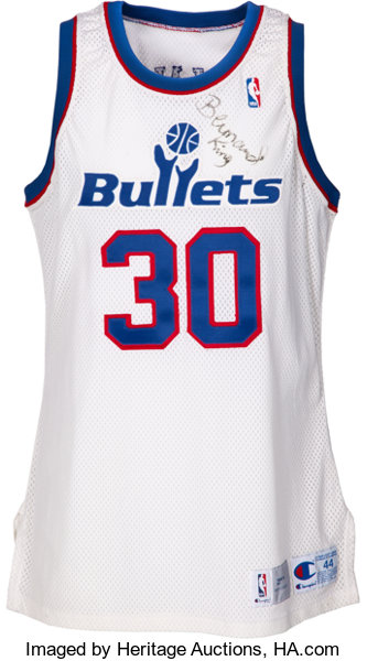 Bernard King Vintage Washington Bullets Champion Jersey 44 -  Sweden