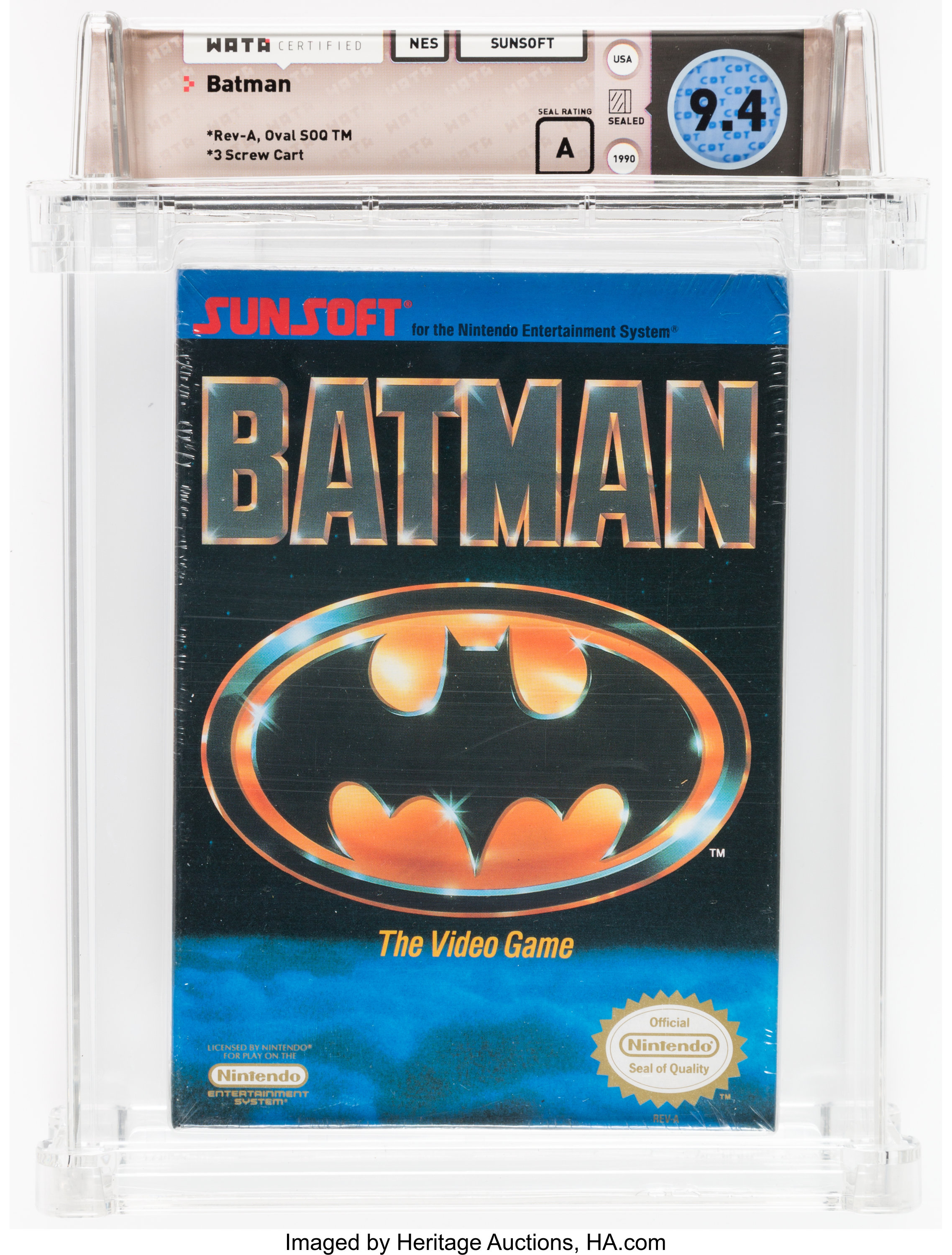 Batman Wata  A Sealed NES, Sunsoft, 1990, USA.... Video Games | Lot  #17314 | Heritage Auctions