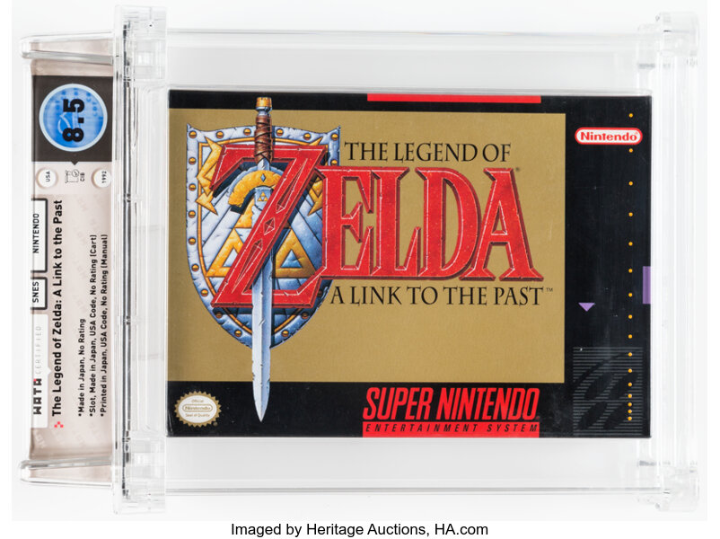 nes legend of zelda cib 1st print tm box