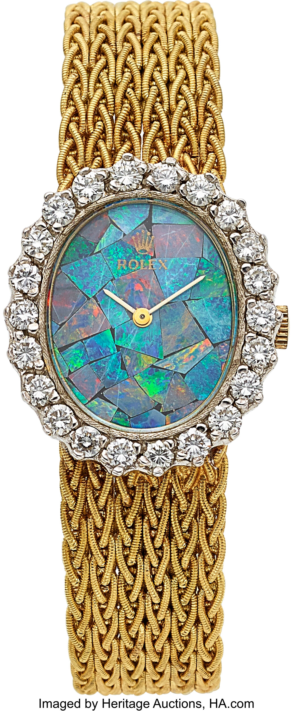 Rolex Ladies Opal Mosaic Ref. 8323 14k Yellow Gold and Diamonds