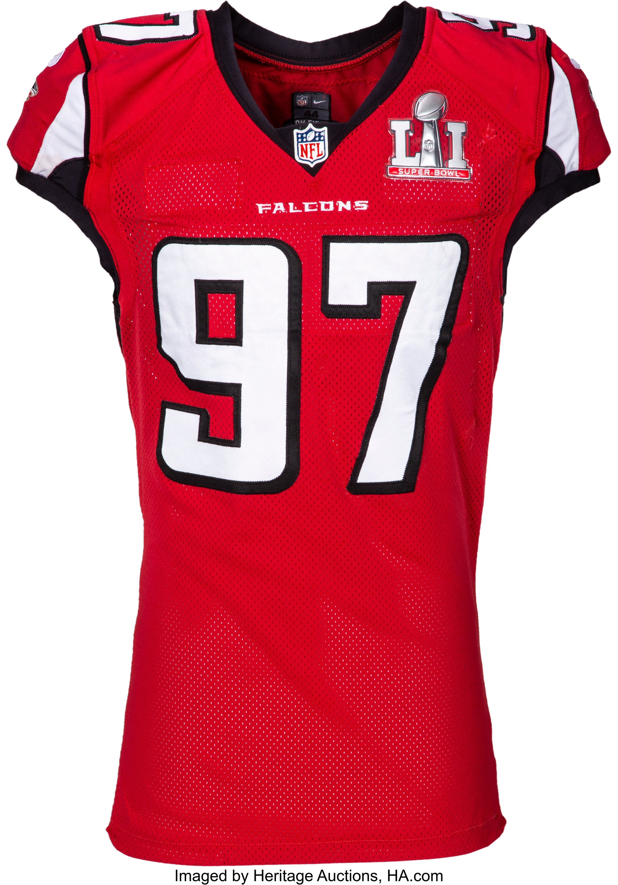 2017 Grady Jarrett Game Worn Super Bowl LI Backup Jersey - Photo