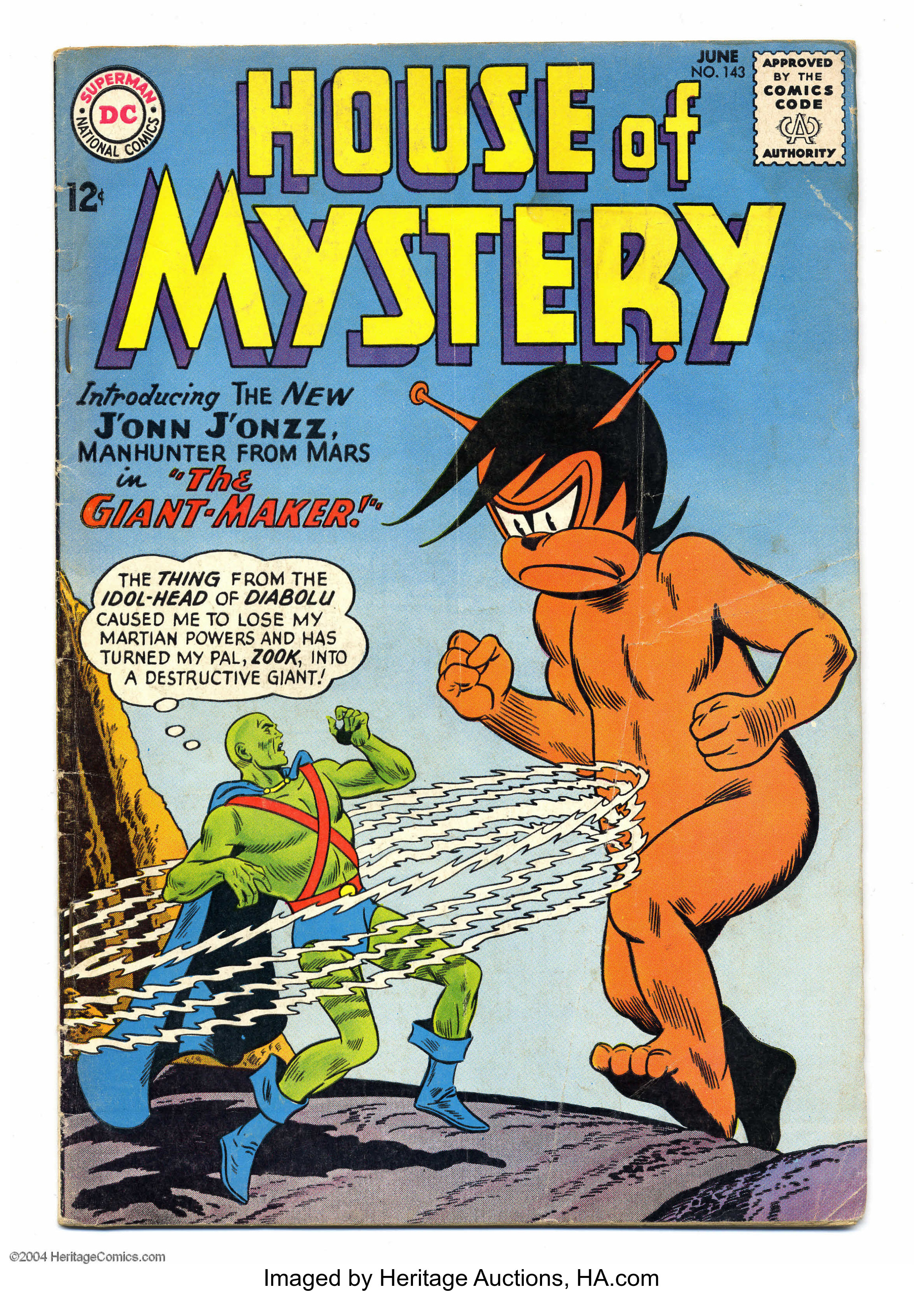 House Of Mystery 143 Dc 1964 Condition Vg J Onn J Onzz Lot Heritage Auctions