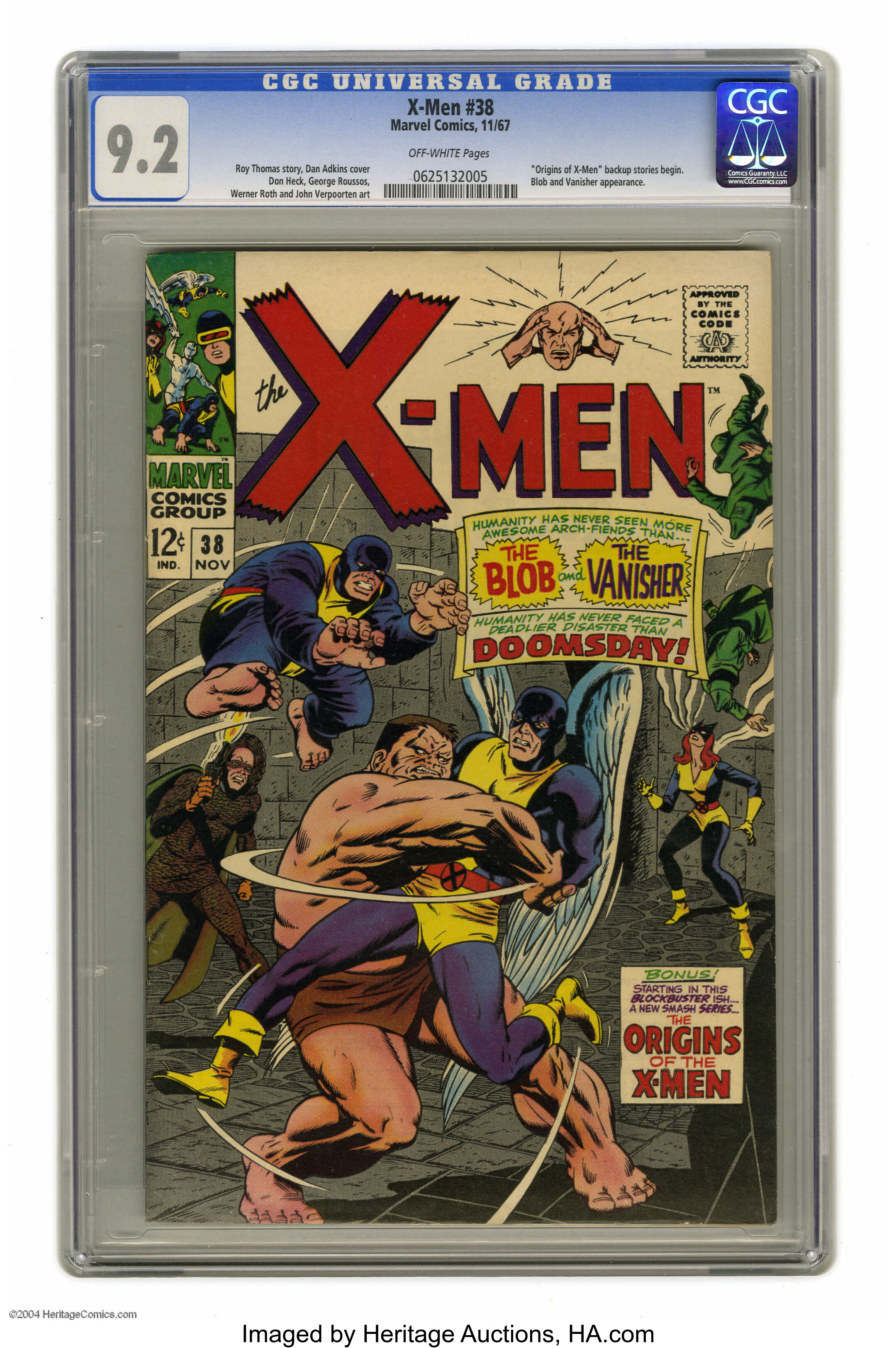 X Men 38 Marvel 1967 Cgc Nm 9 2 Off White Pages The X Men Lot Heritage Auctions