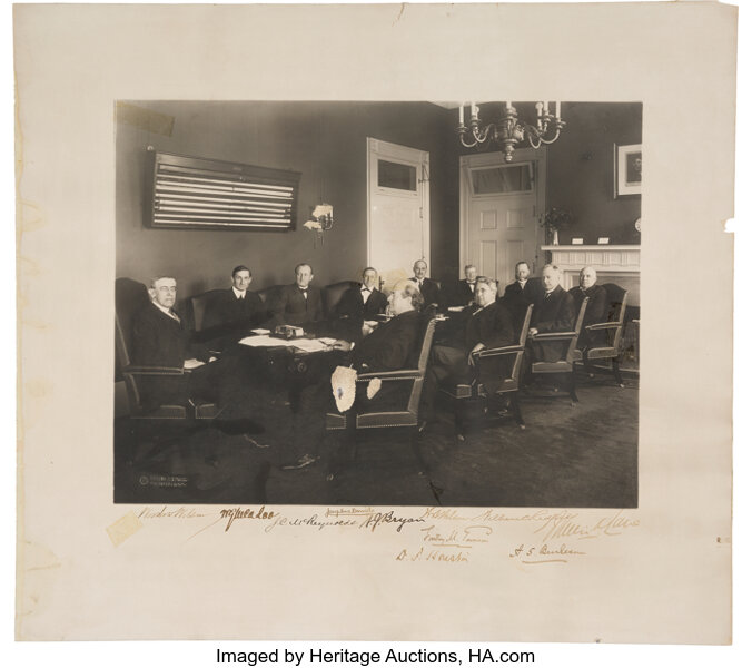 Woodrow Wilson And His Cabinet Photograph Signed Autographs