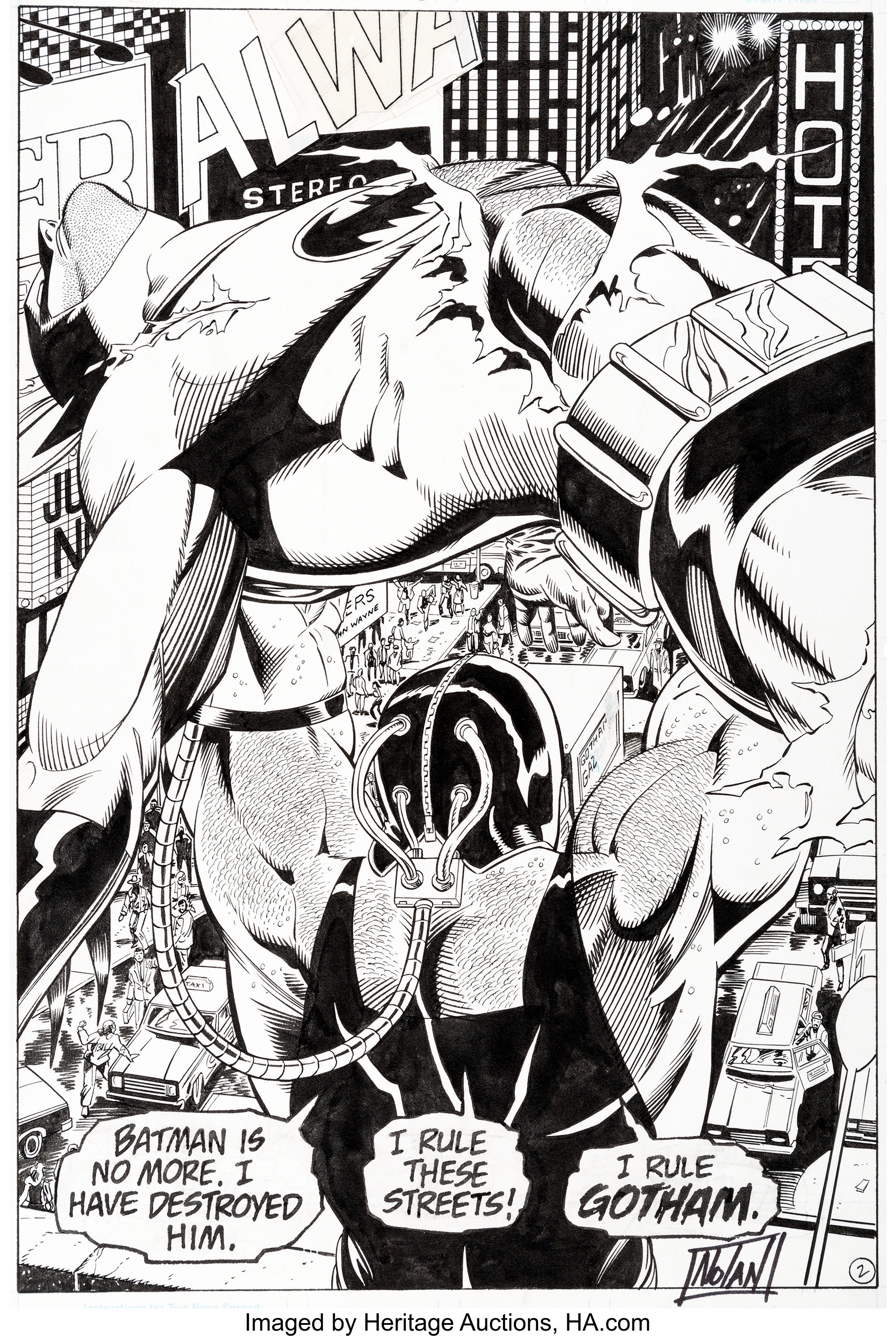 Graham Nolan and Scott Hanna Detective Comics #664 Splash Page 2 | Lot  #94171 | Heritage Auctions