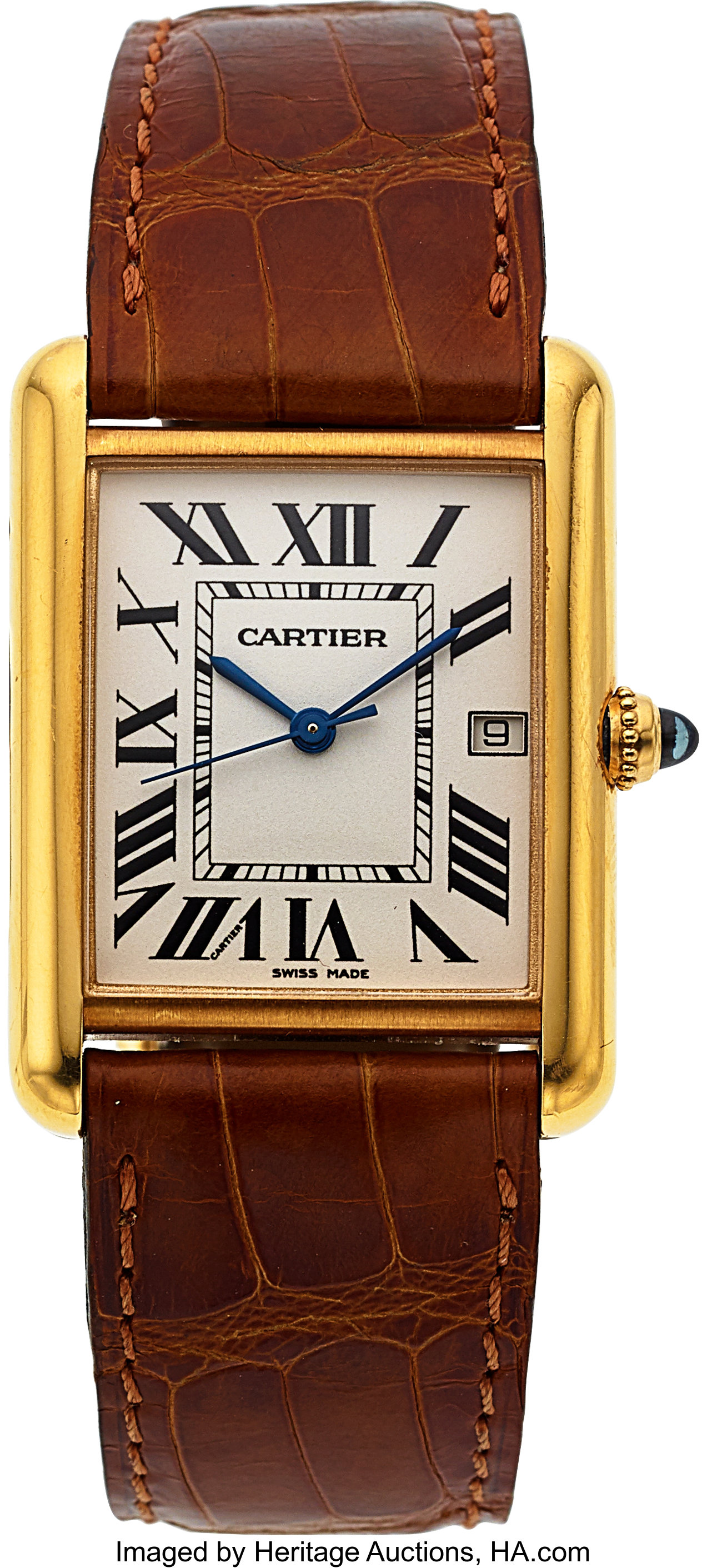 Cartier Tank Louis 34x26mm 2441 18K Yellow Gold Women's Watch
