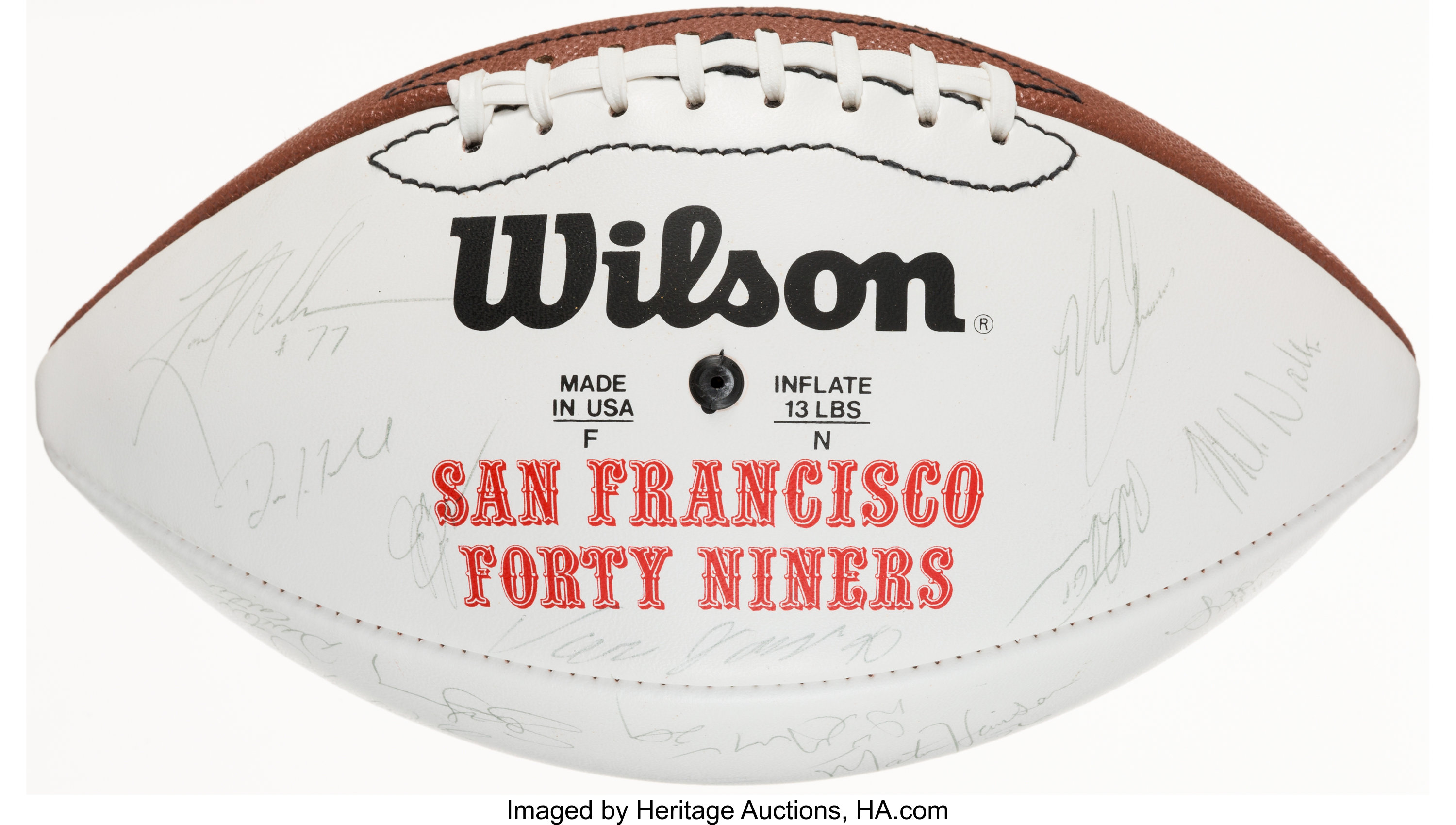 Lot Detail - 1975 San Francisco 49ers Team Signed Football w/ 37+