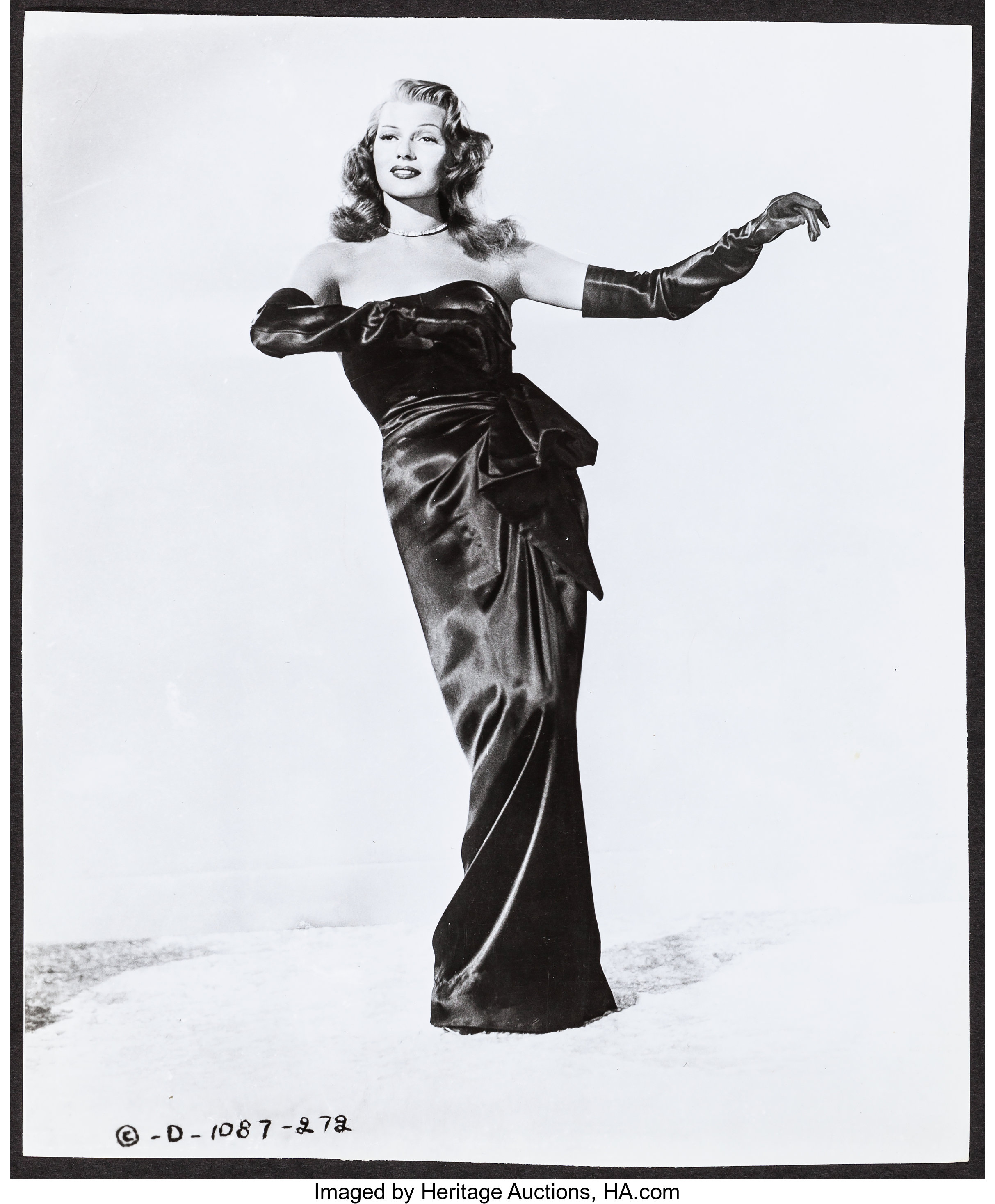 Rita Hayworth in Gilda (Columbia, 1946). Fine+. Trimmed Photo (7.5 ...