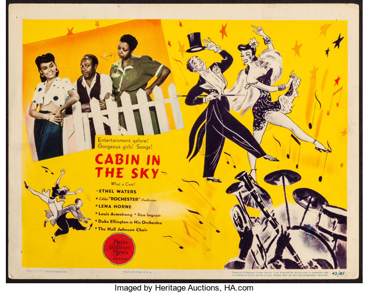 Cabin In The Sky Mgm 1943 Fine Very Fine Lobby Card 11 X