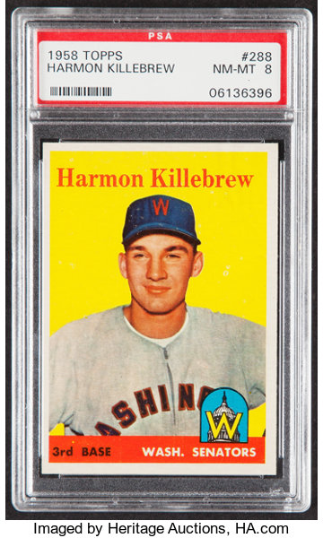 1958 Topps Harmon Killebrew #288 PSA NM-MT 8. Baseball Cards